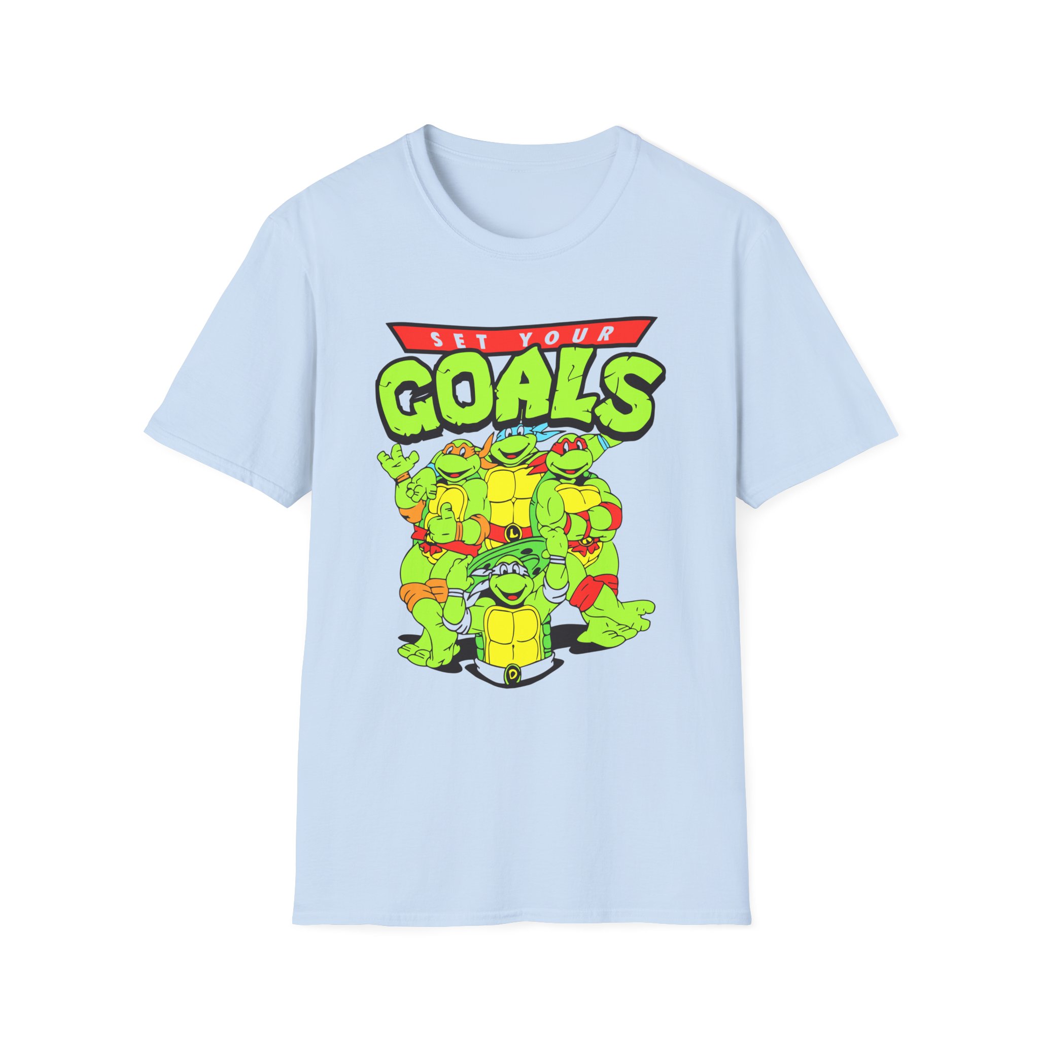 Set Your Goals Ninja Turtles Unisex Softstyle T-Shirt