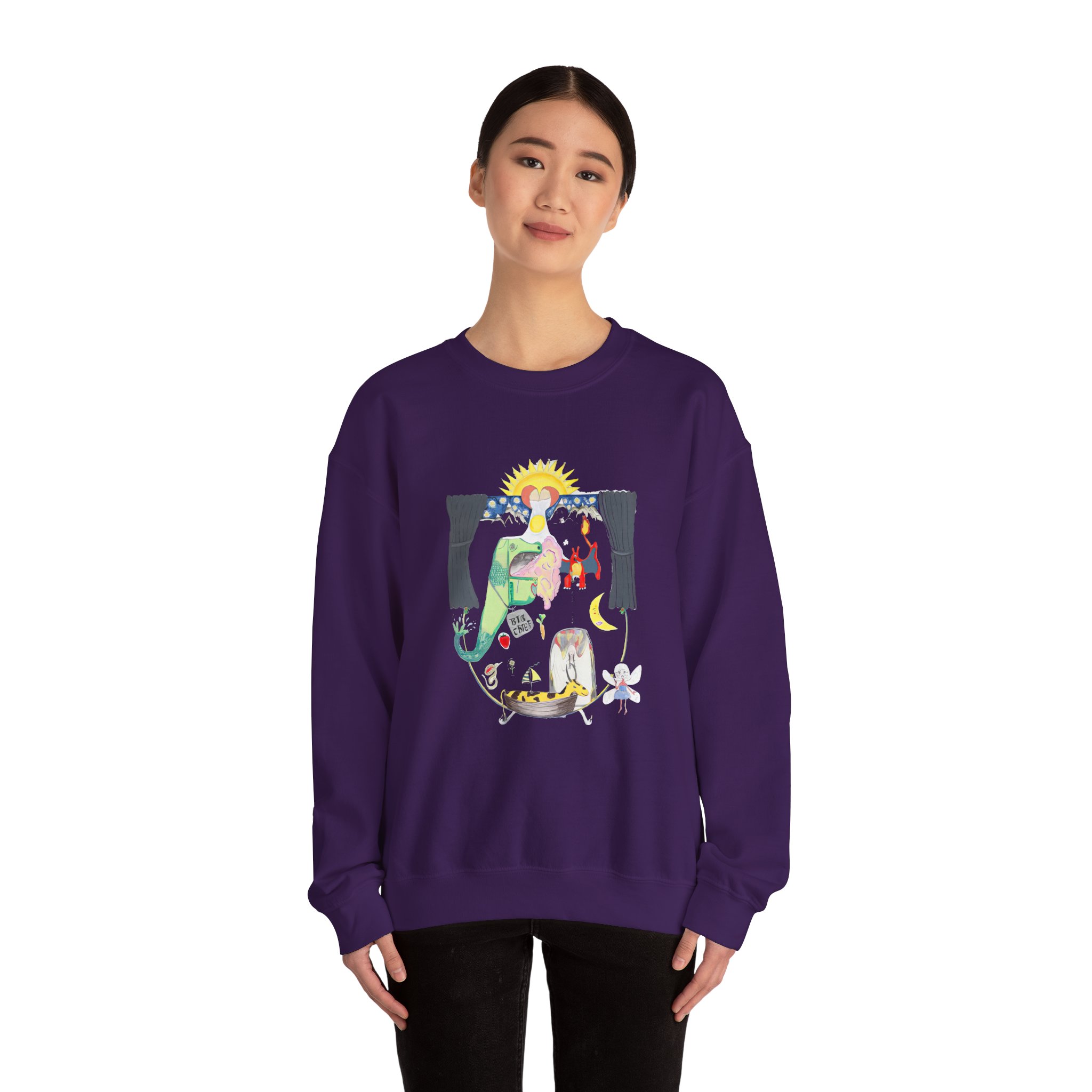 Aadrianne Lenker the Goat Boat Unisex Heavy Blend Crewneck Sweatshirt