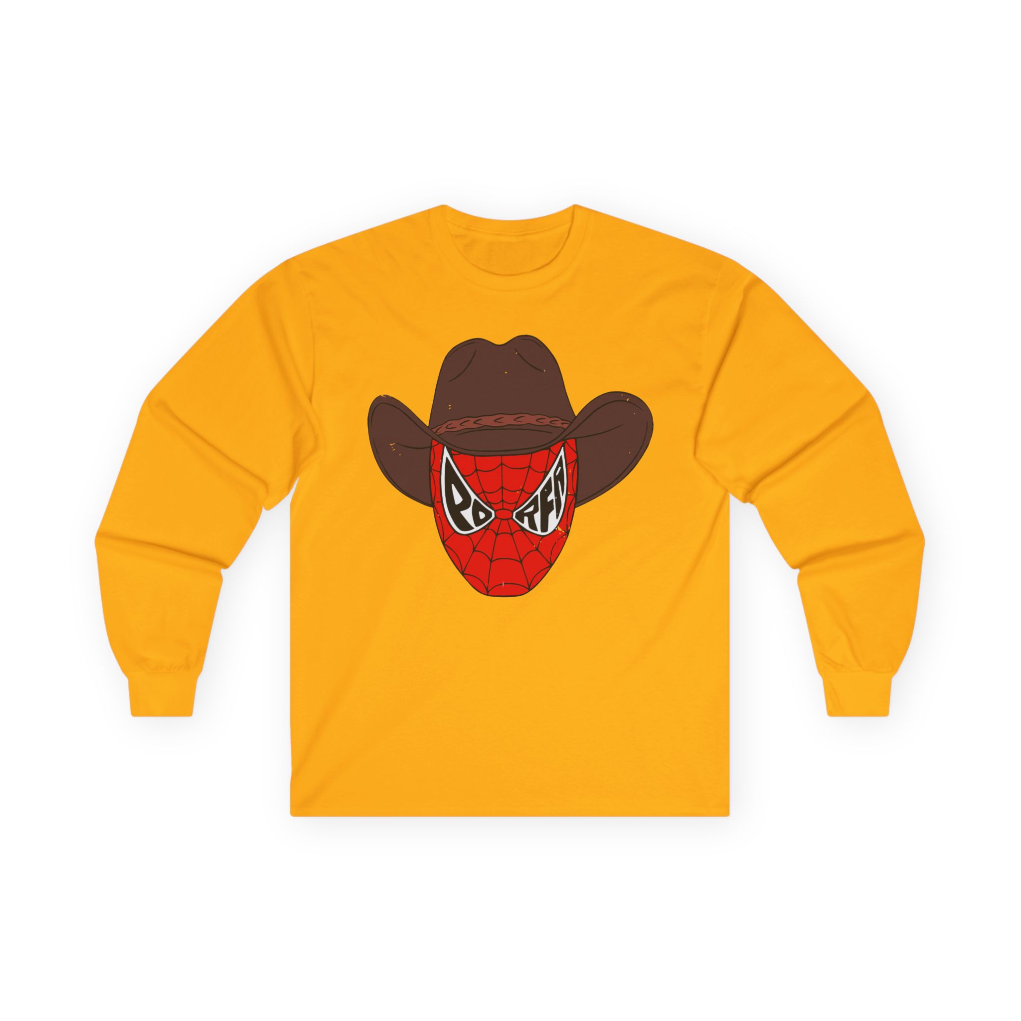 Porfa Spider Man Cowboy Hat Unisex Ultra Cotton Long Sleeve Tee
