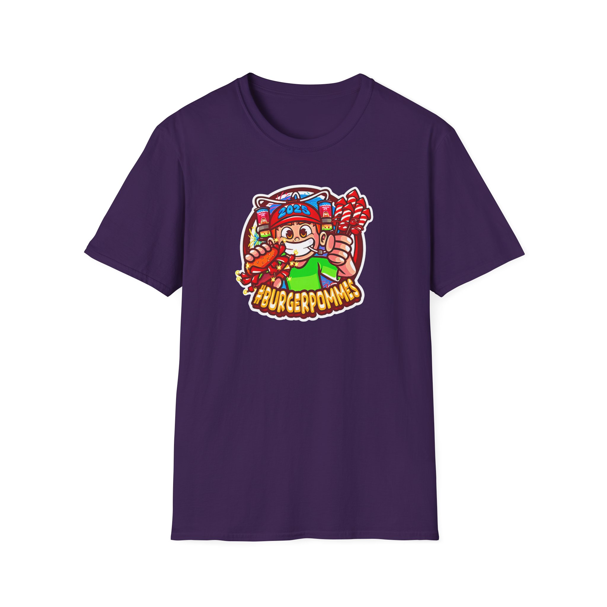 Burger Pommes Unisex Softstyle T-Shirt