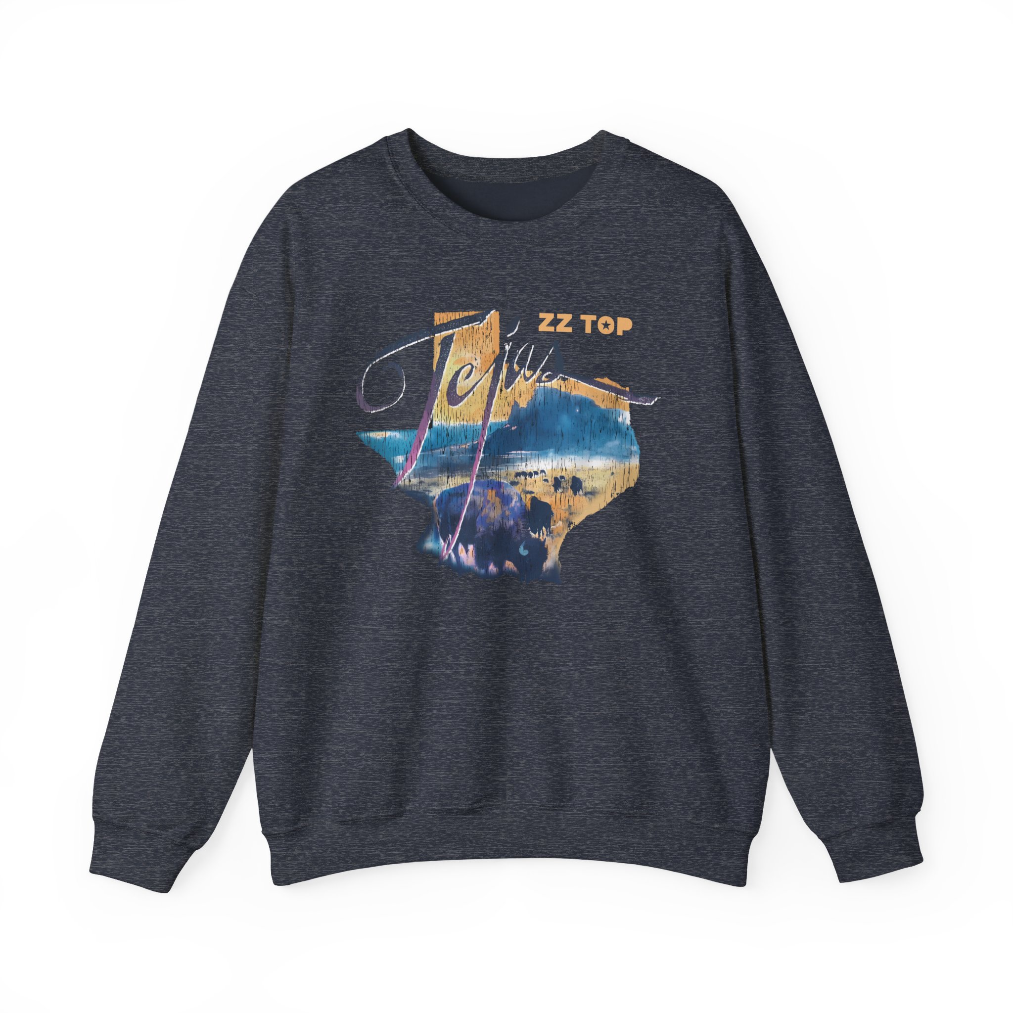 Zz Top Tejas Unisex Heavy Blendâ„¢ Crewneck Sweatshirt