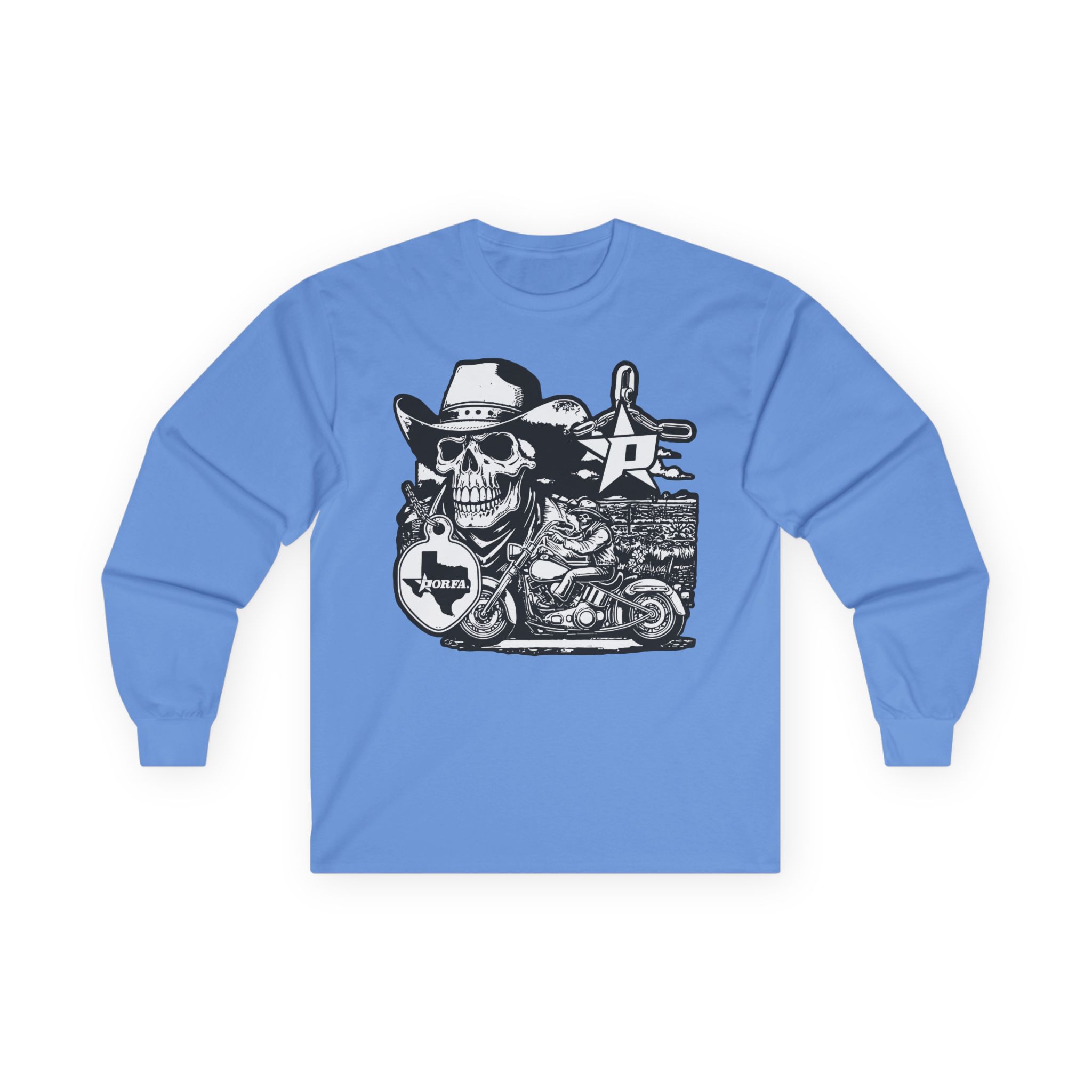 Porfa Texas Ride Unisex Ultra Cotton Long Sleeve Tee