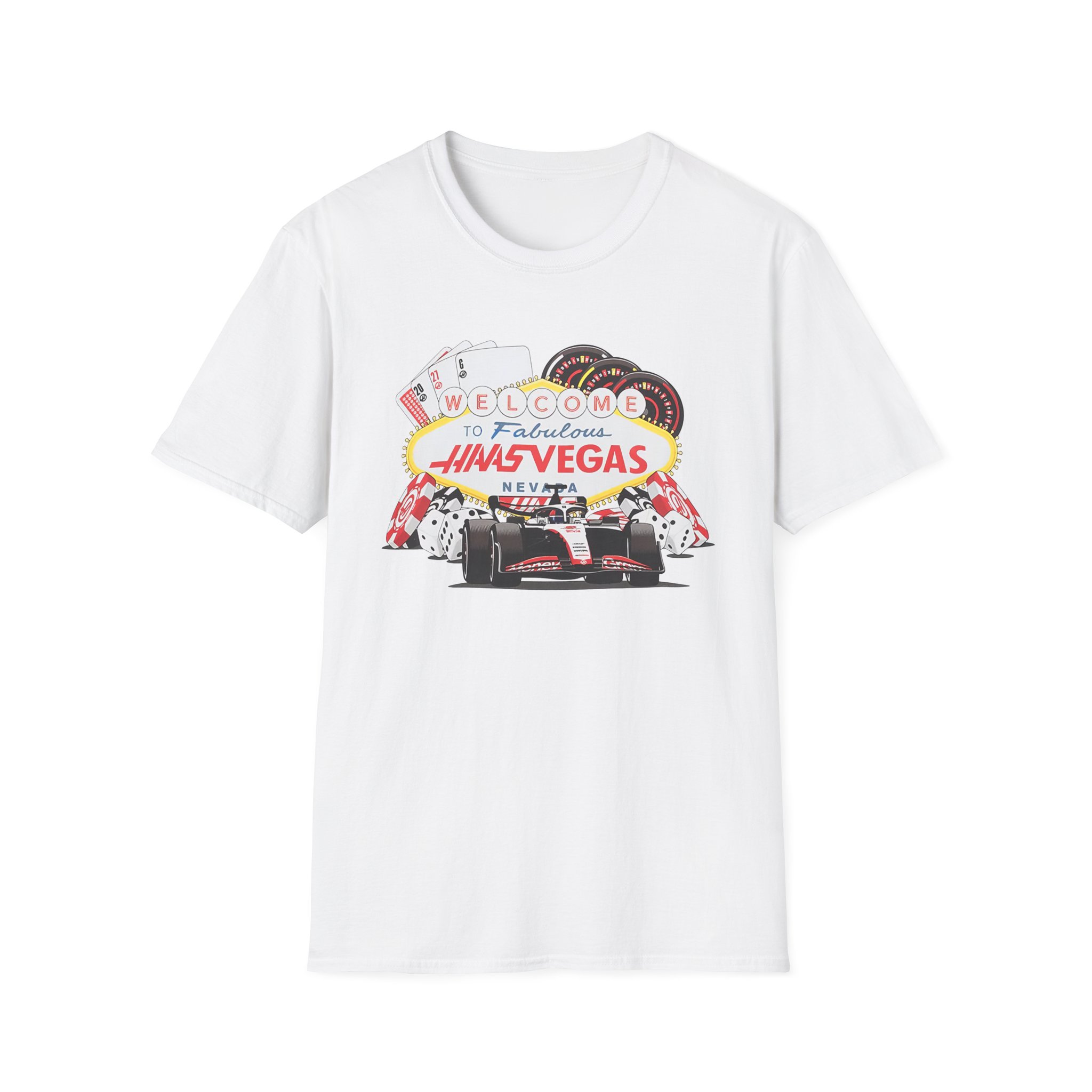 Haas F1 Las Vegas Gp Unisex Softstyle T-Shirt