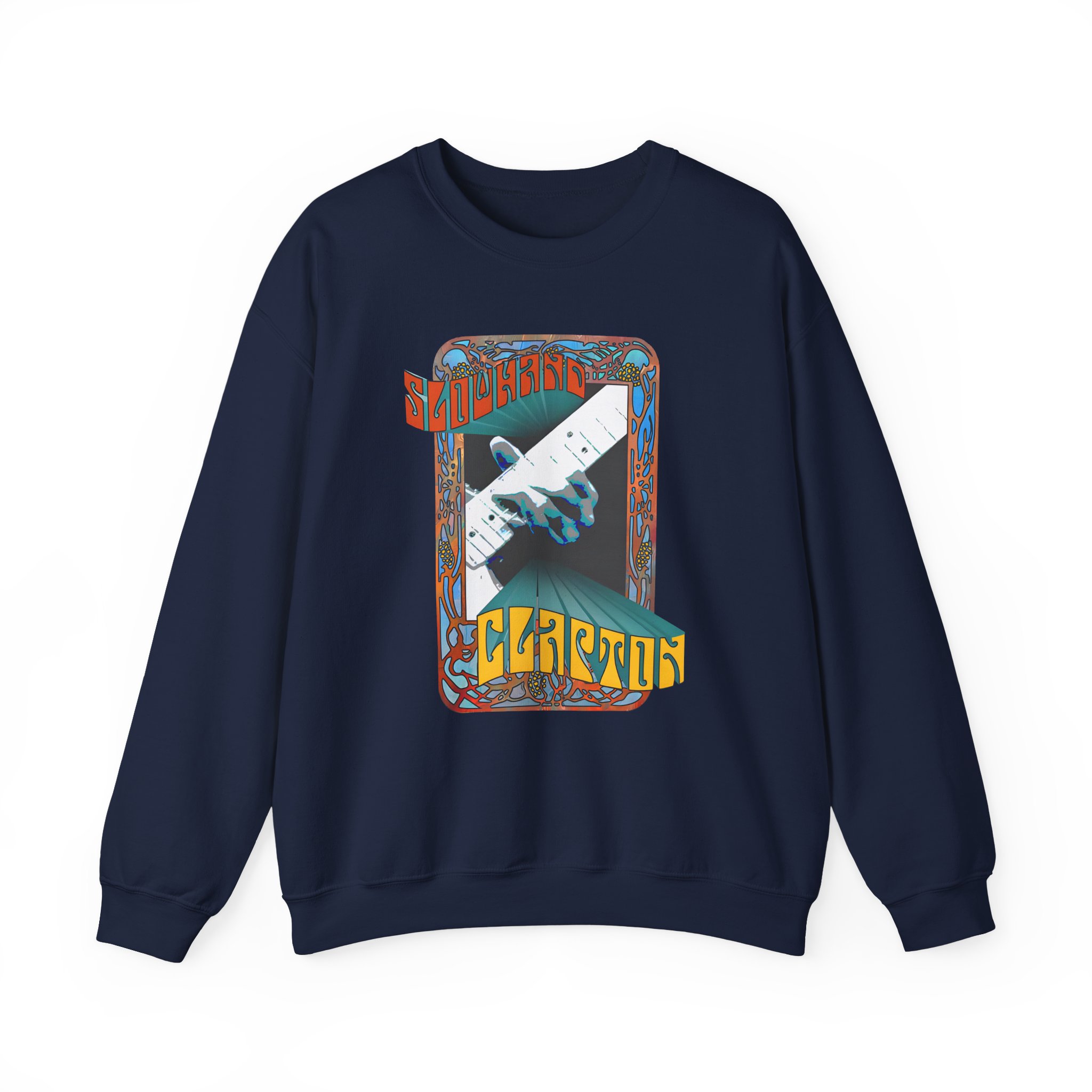 Eric Clapton Psychedelic Slowhand Unisex Heavy Blendâ„¢ Crewneck Sweatshirt