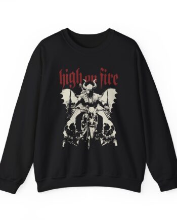 High on Fire Biker Unisex Heavy Blend™ Crewneck Sweatshirt