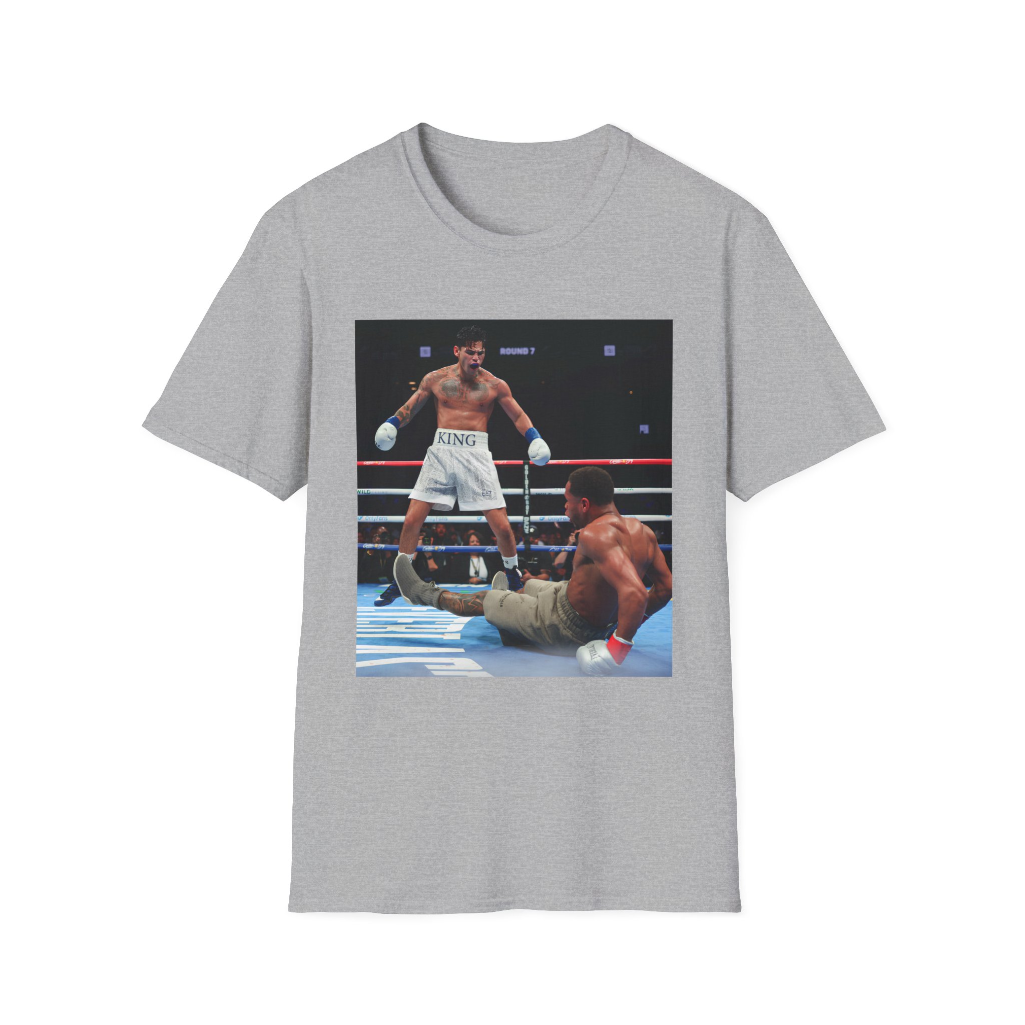 Ryan Garcia Knocks Down Devin Haney Unisex Softstyle T-Shirt