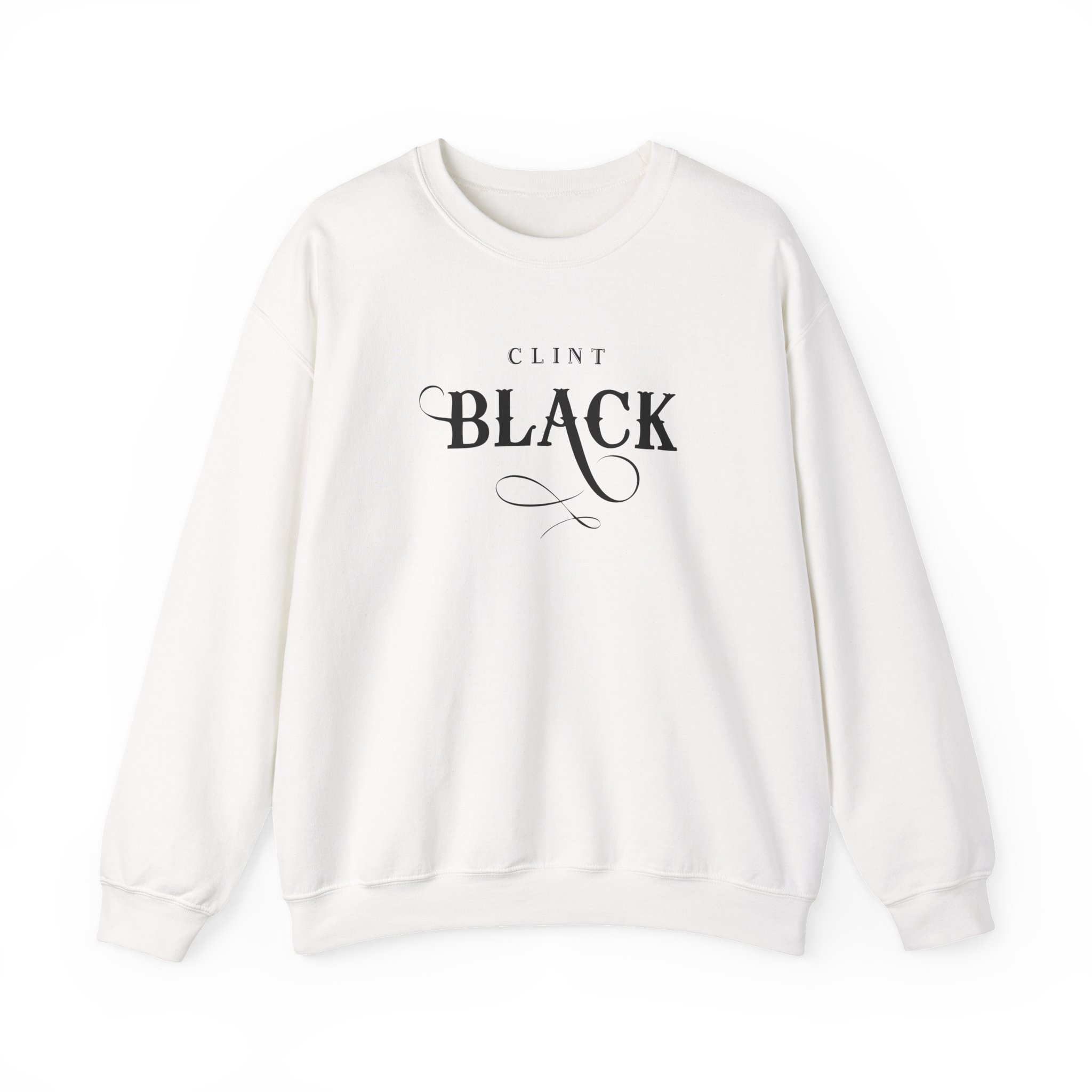 Clint Black Logo Espresso Unisex Heavy Blendâ„¢ Crewneck Sweatshirt