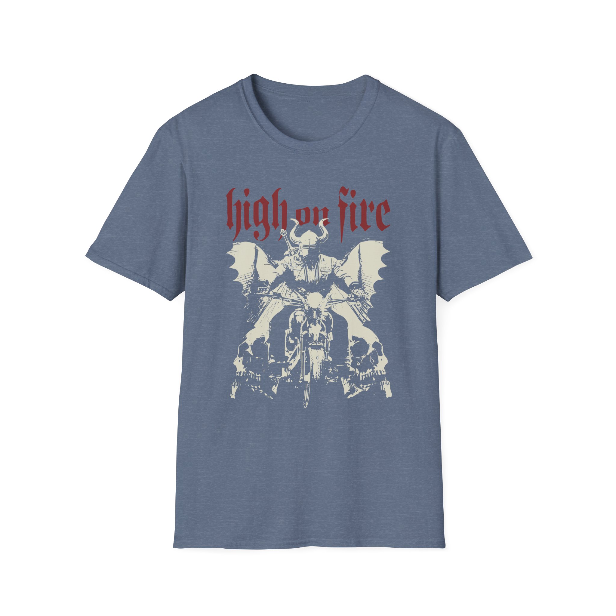 High on Fire Biker Unisex Softstyle T-Shirt