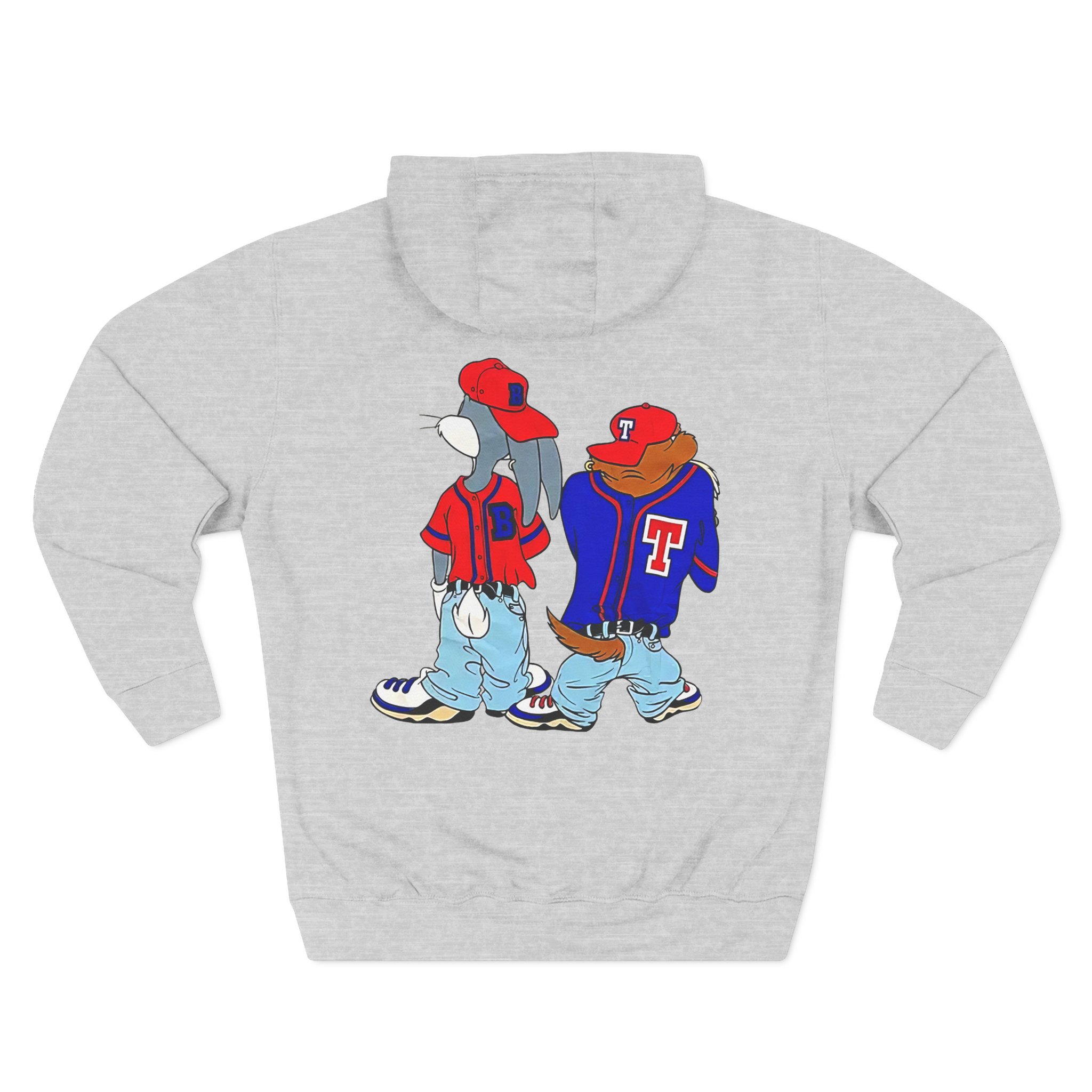 Vintage 90s Looney Tunes Bugs Taz Kris’s Kross Three-Panel Fleece Hoodie