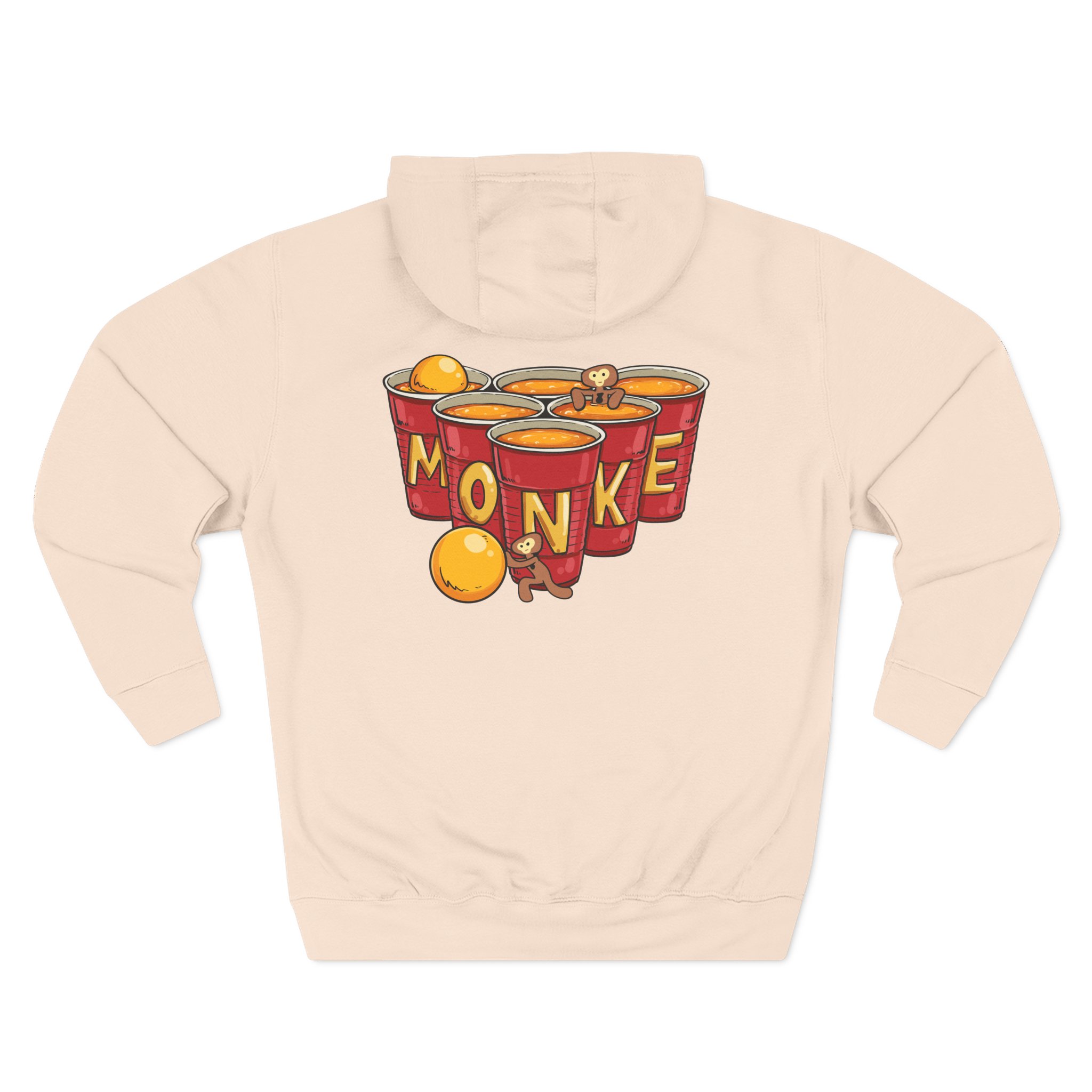 Spoonkidv Monke Pong Three-Panel Fleece Hoodie