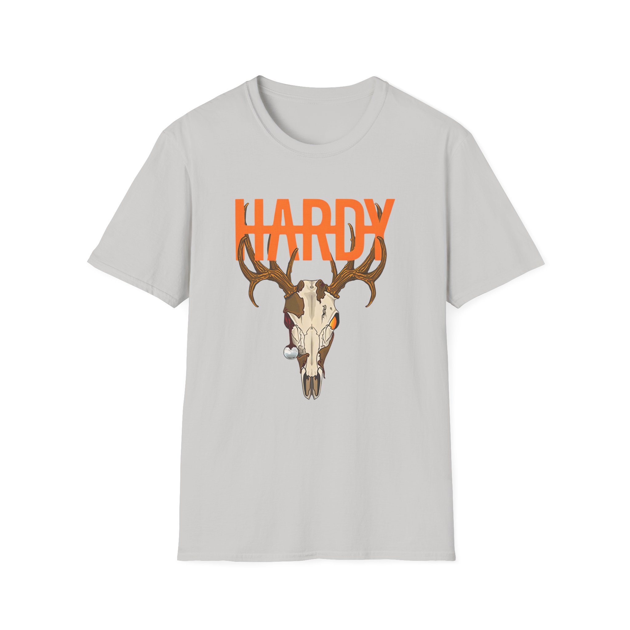 Hardy Deer Skull Unisex Softstyle T-Shirt