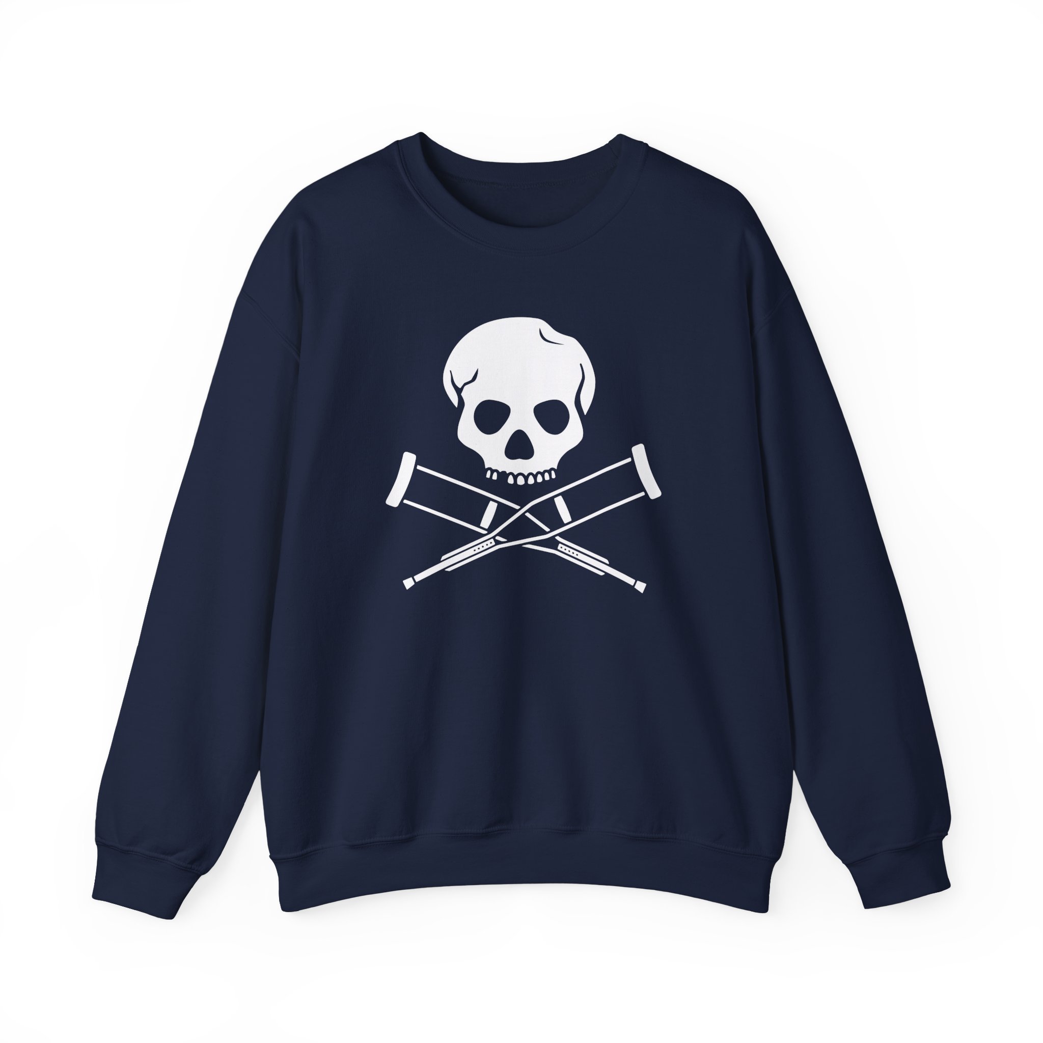 Jackass Skull and Crutches Unisex Heavy Blendâ„¢ Crewneck Sweatshirt