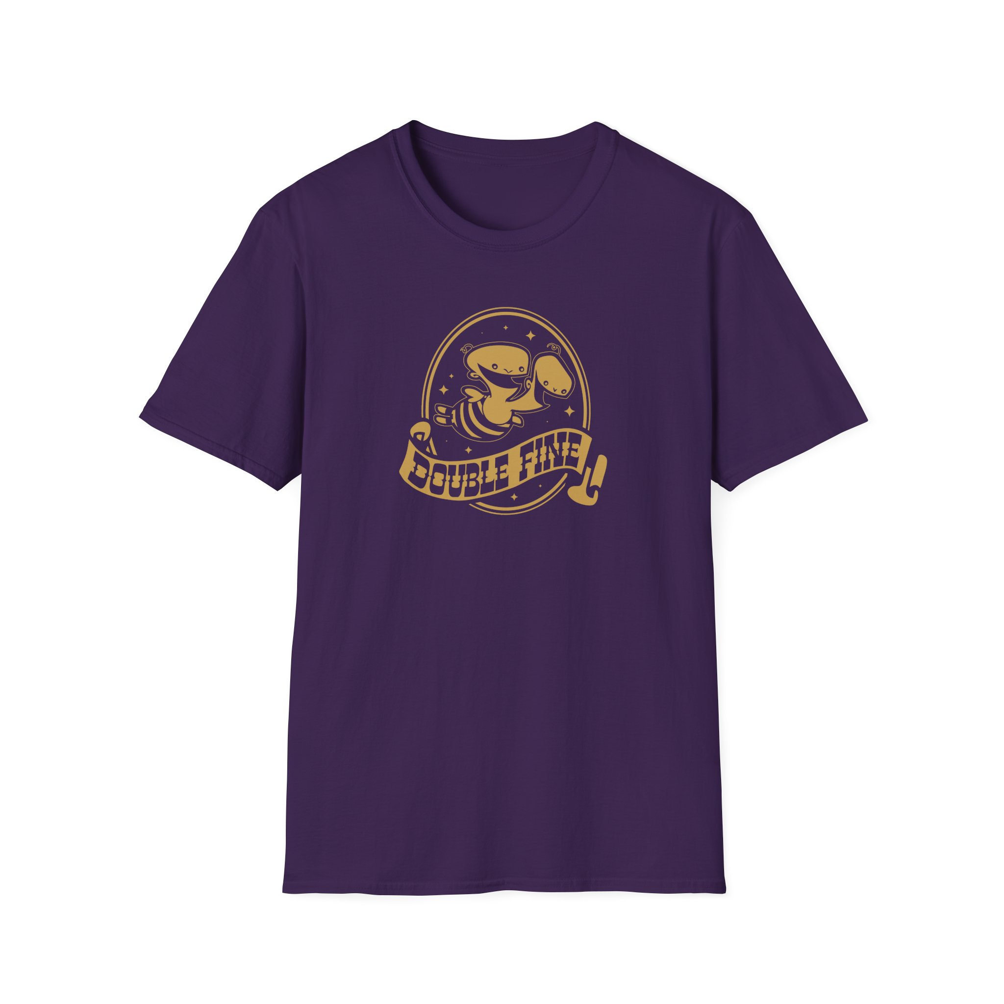Double Fine Golden Two-headed Baby Unisex Softstyle T-Shirt