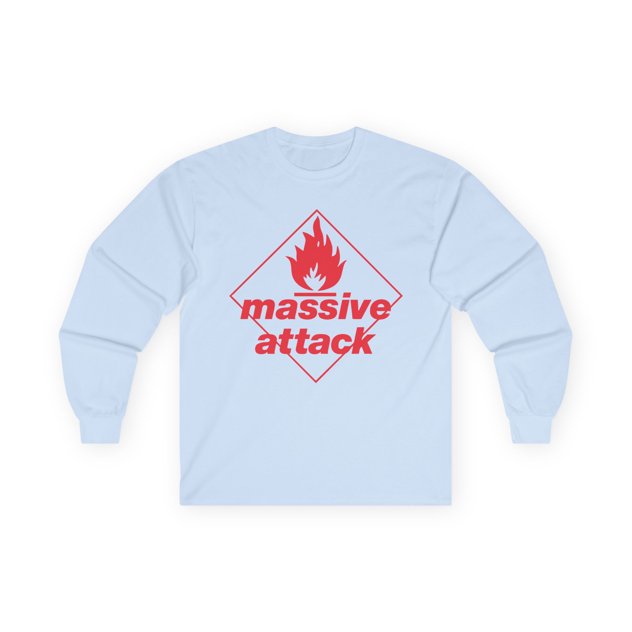 Massive Attack Blue Lines Red Logo Unisex Ultra Cotton Long Sleeve Tee