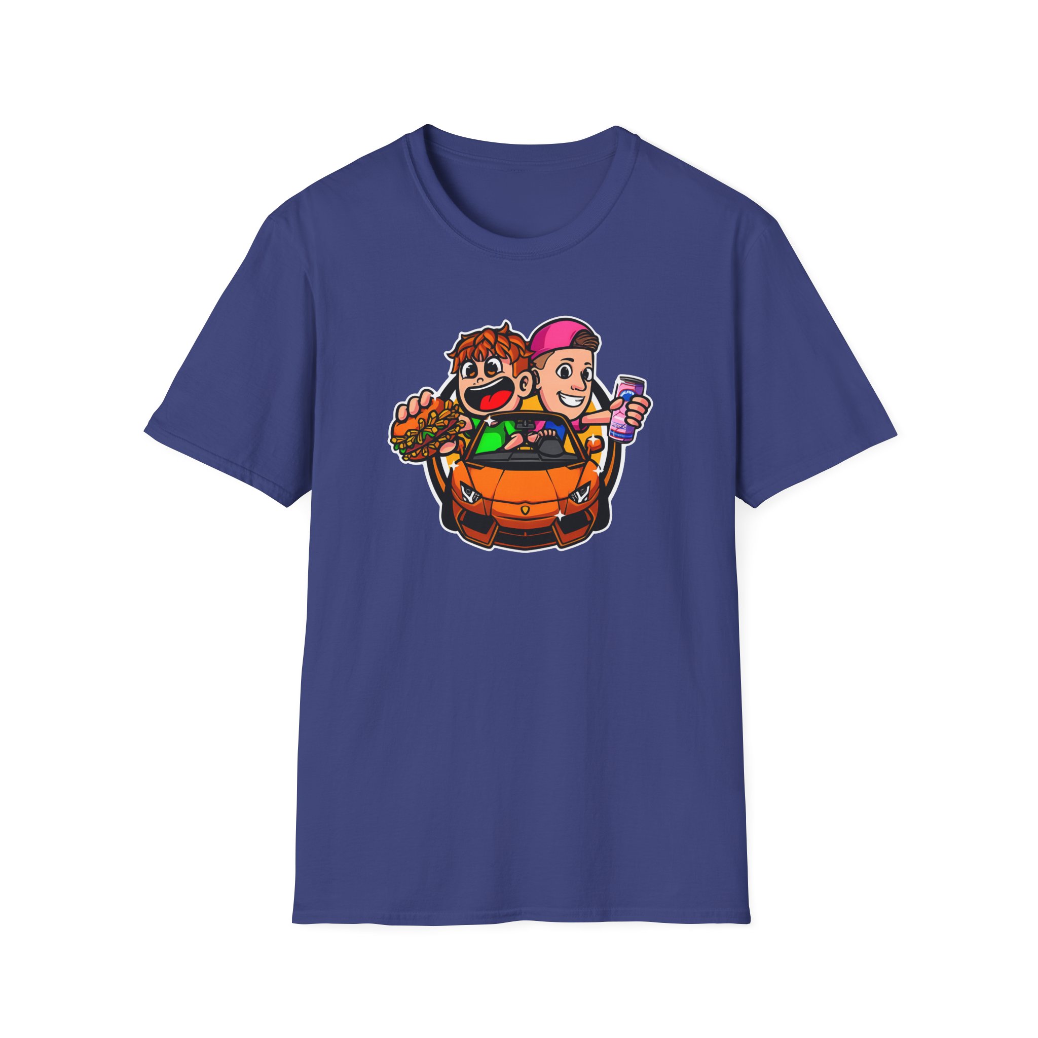 Burger Pommes Unisex Softstyle T-Shirt