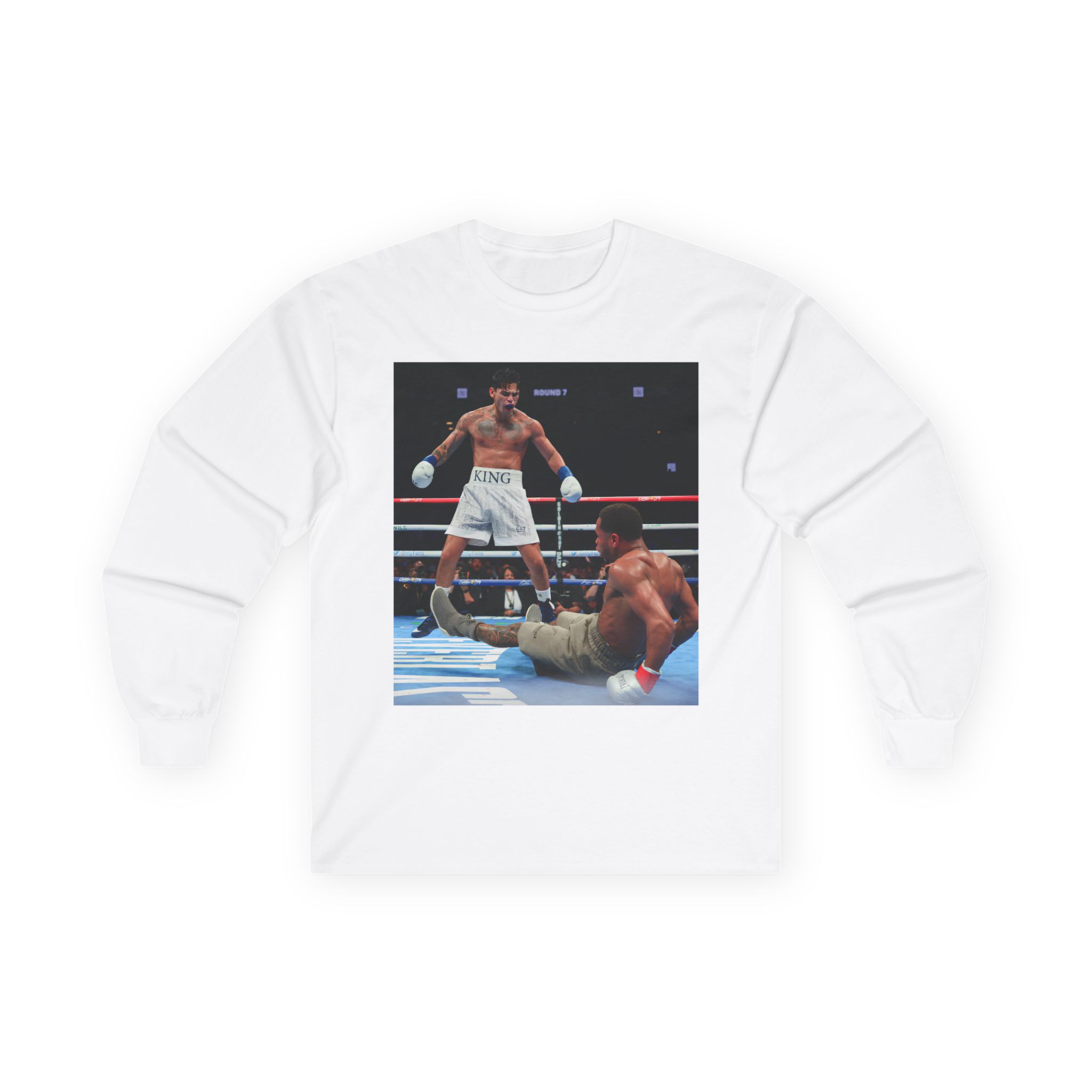 Ryan Garcia Knocks Down Devin Haney Unisex Ultra Cotton Long Sleeve Tee