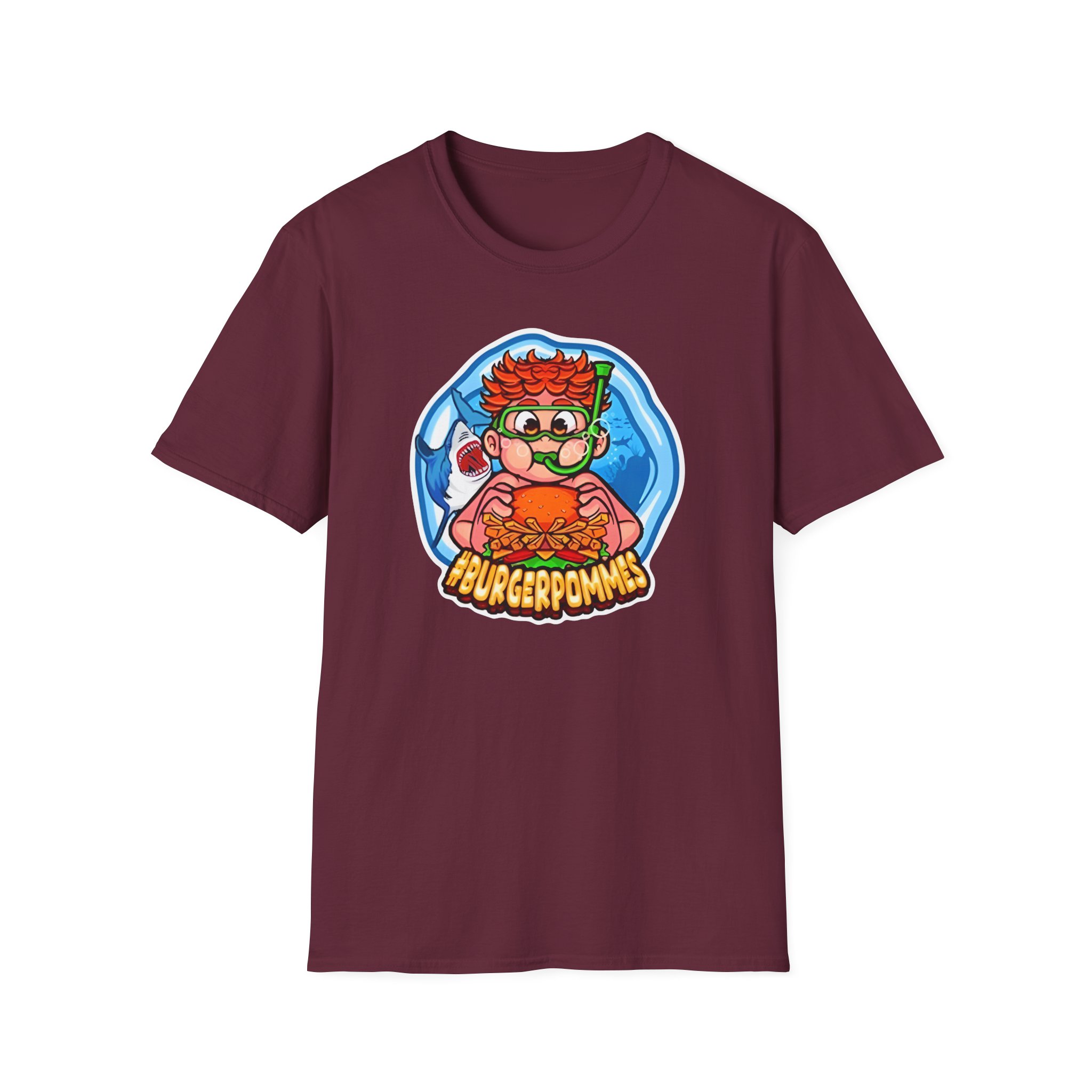 Burger Pommes Unisex Softstyle T-Shirt