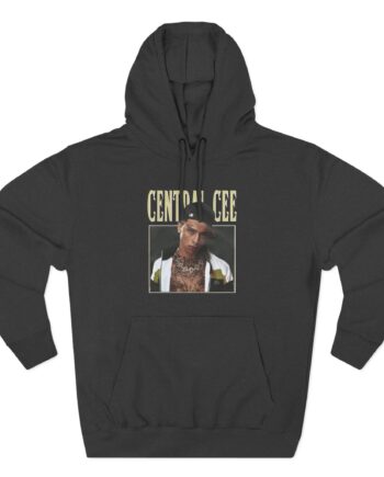 Central Cee Vintage 90s Retro Three-Panel Fleece Hoodie