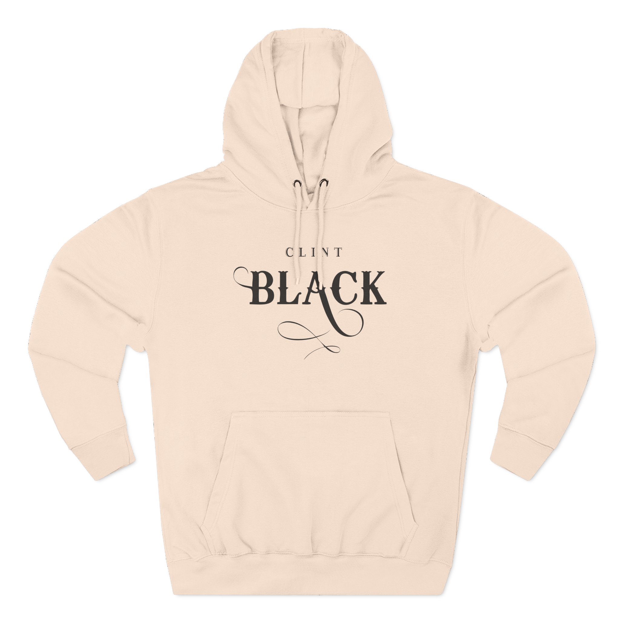 Clint Black Logo Espresso Three-Panel Fleece Hoodie