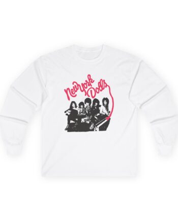 New York Dolls Lipstick Logo Unisex Ultra Cotton Long Sleeve Tee