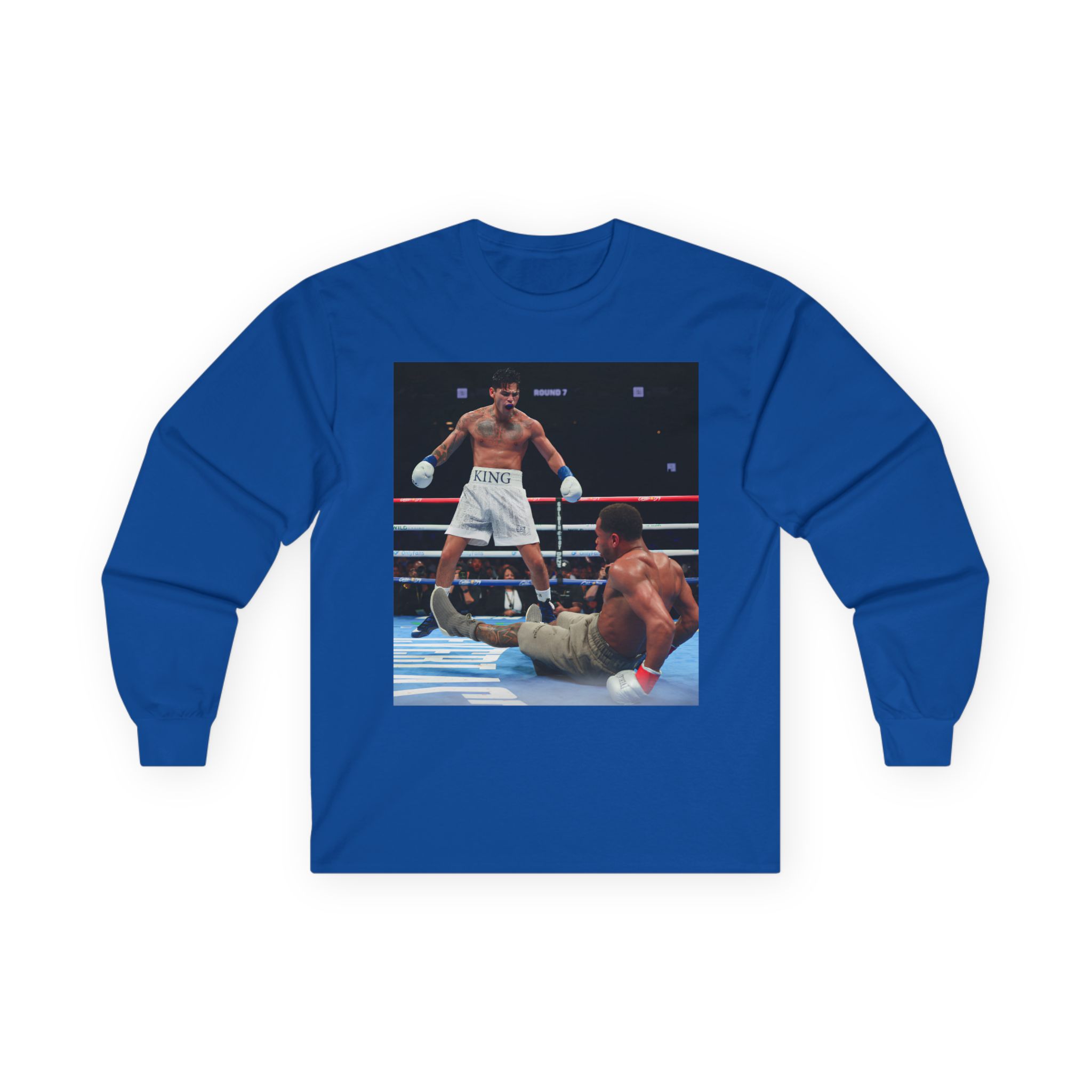 Ryan Garcia Knocks Down Devin Haney Unisex Ultra Cotton Long Sleeve Tee