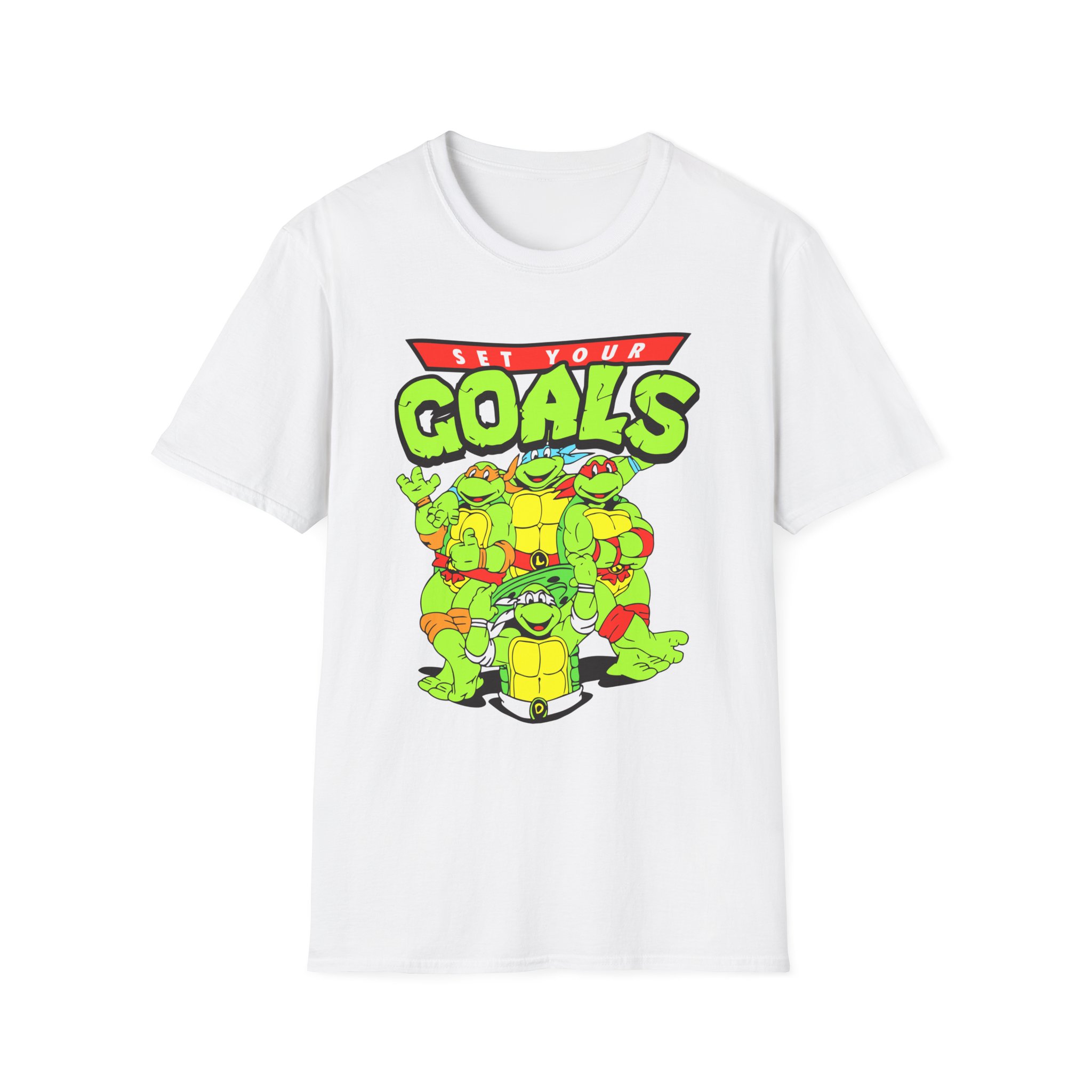 Set Your Goals Ninja Turtles Unisex Softstyle T-Shirt