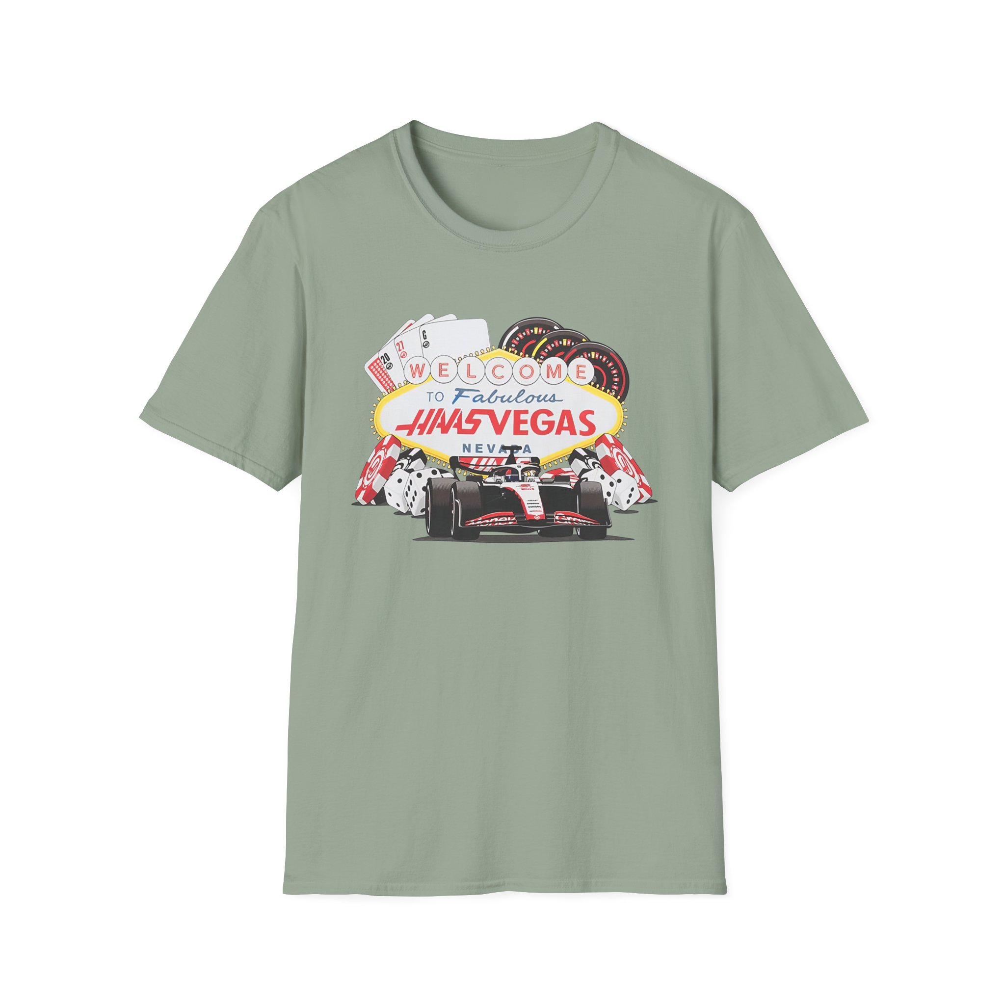 Haas F1 Las Vegas Gp Unisex Softstyle T-Shirt
