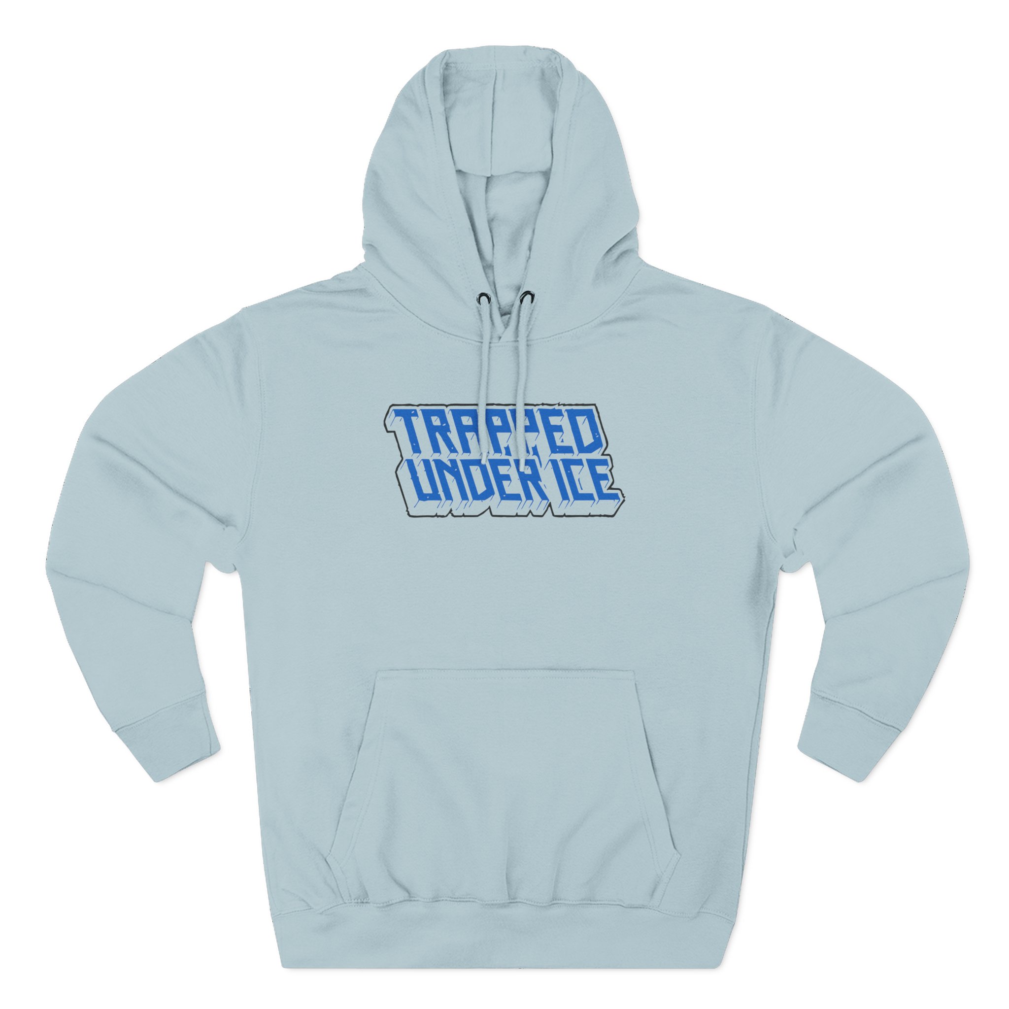 Trapped Under Ice Stacked 3d Logo Three-Panel Fleece Hoodie