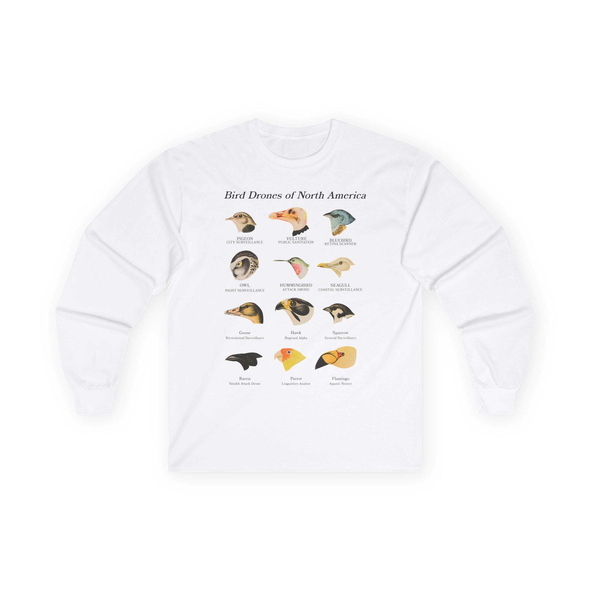 Birds Arent Real Bird Drones of North America Unisex Ultra Cotton Long Sleeve Tee
