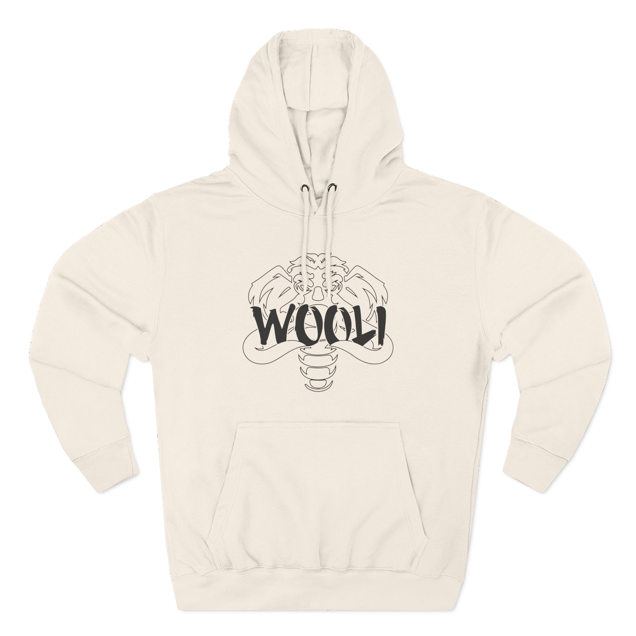 Wooli Three-Panel Fleece Hoodie