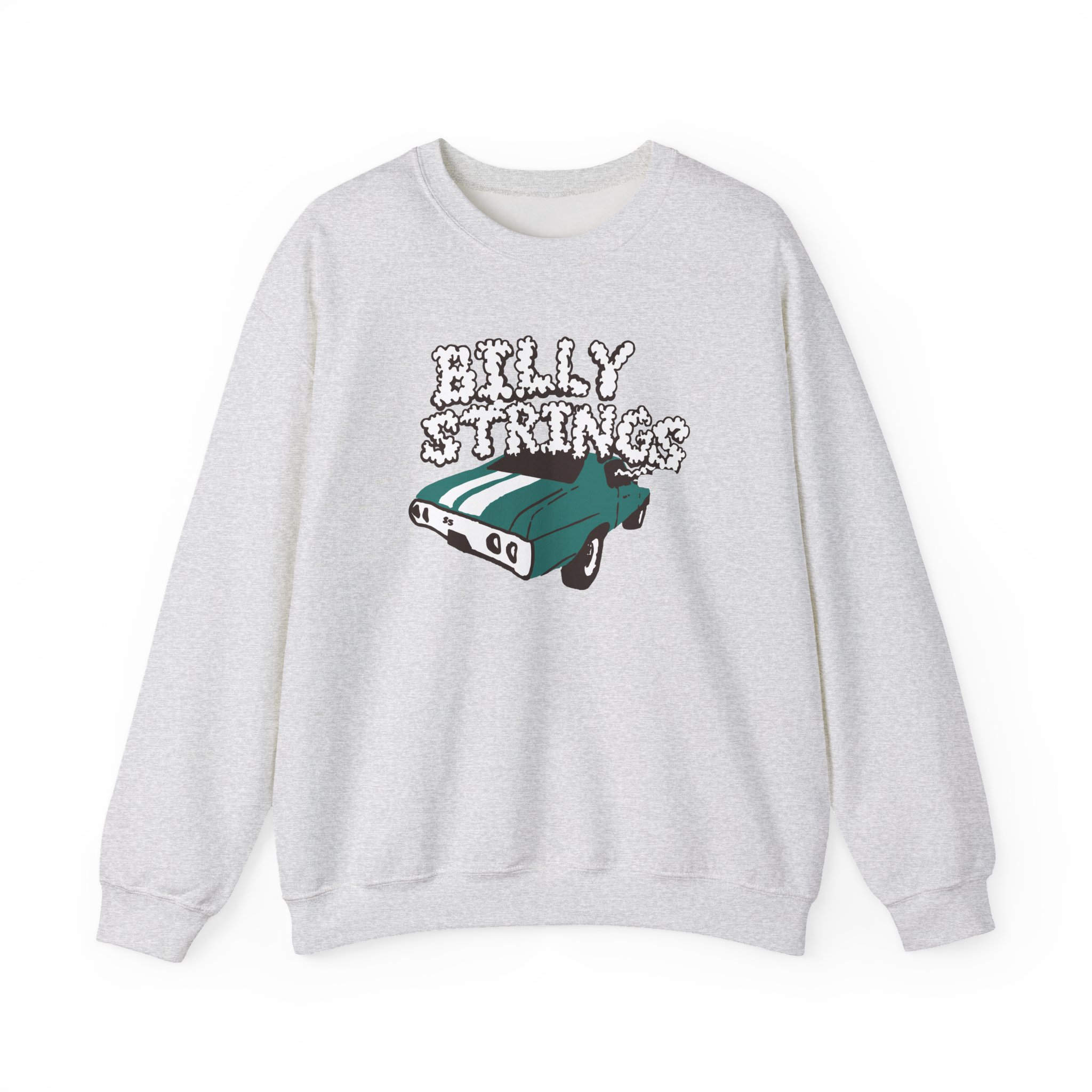 Billy Strings Imogene + Willie X Billy Strings Highway Prayers Green Car Unisex Heavy Blendâ„¢ Crewneck Sweatshirt