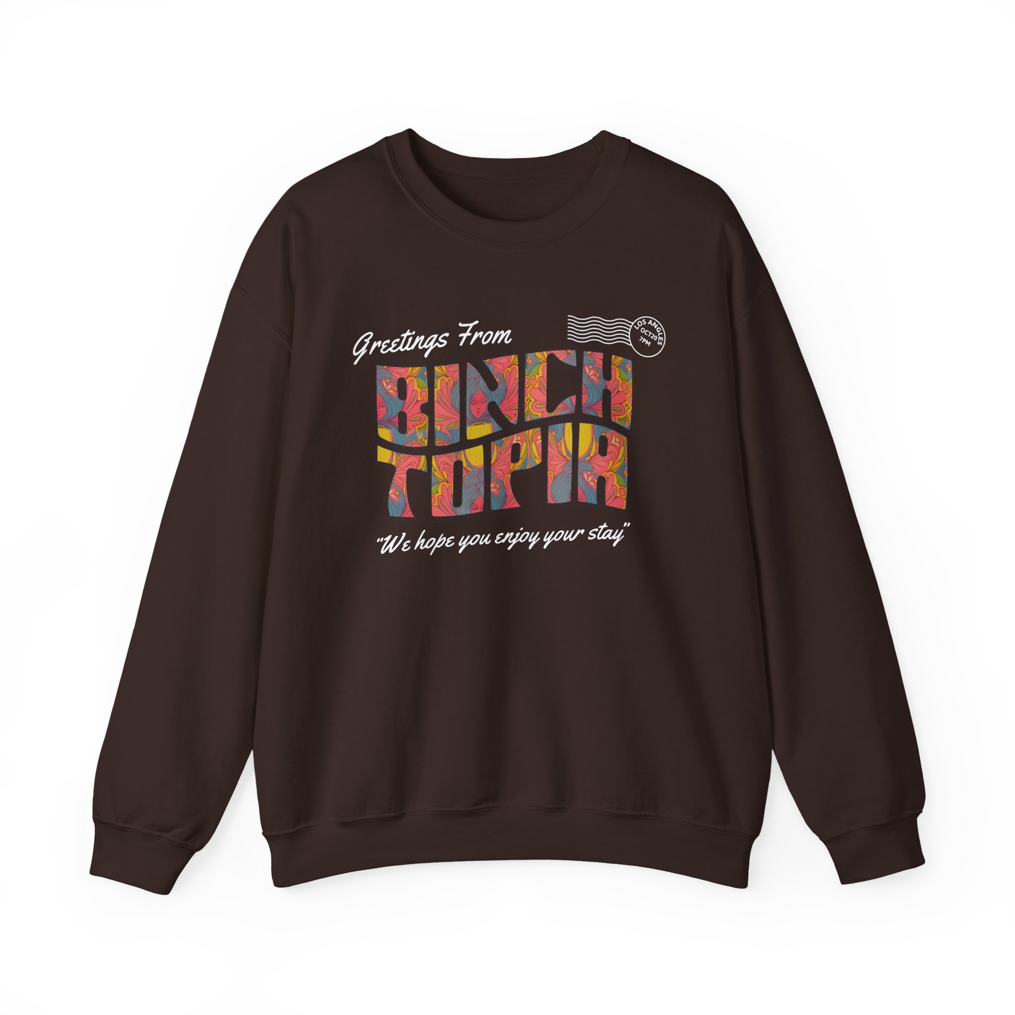 Binchtopia Postcard Unisex Heavy Blendâ„¢ Crewneck Sweatshirt