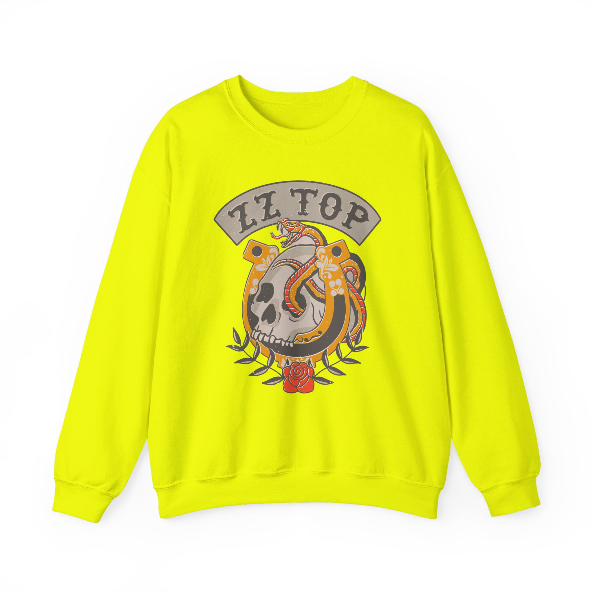 Zz Top Skull Unisex Heavy Blendâ„¢ Crewneck Sweatshirt