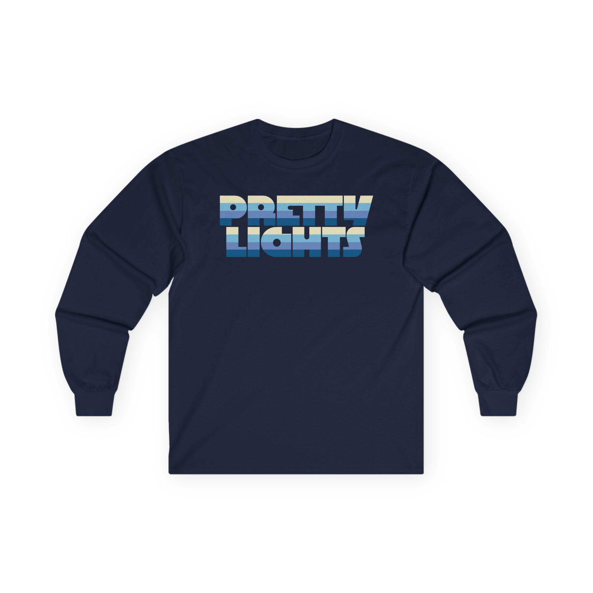 Pretty Lights Striped Logo Unisex Ultra Cotton Long Sleeve Tee