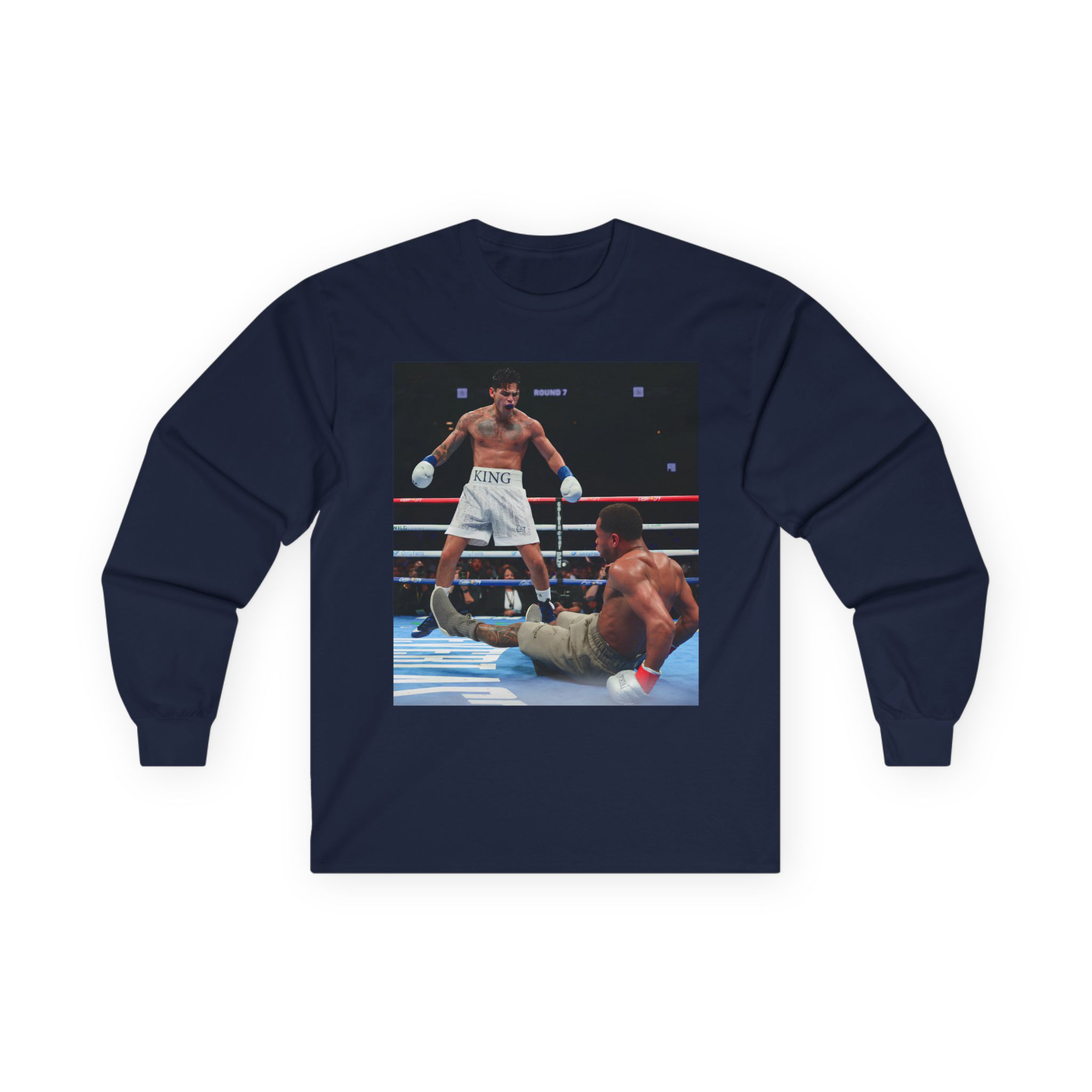 Ryan Garcia Knocks Down Devin Haney Unisex Ultra Cotton Long Sleeve Tee