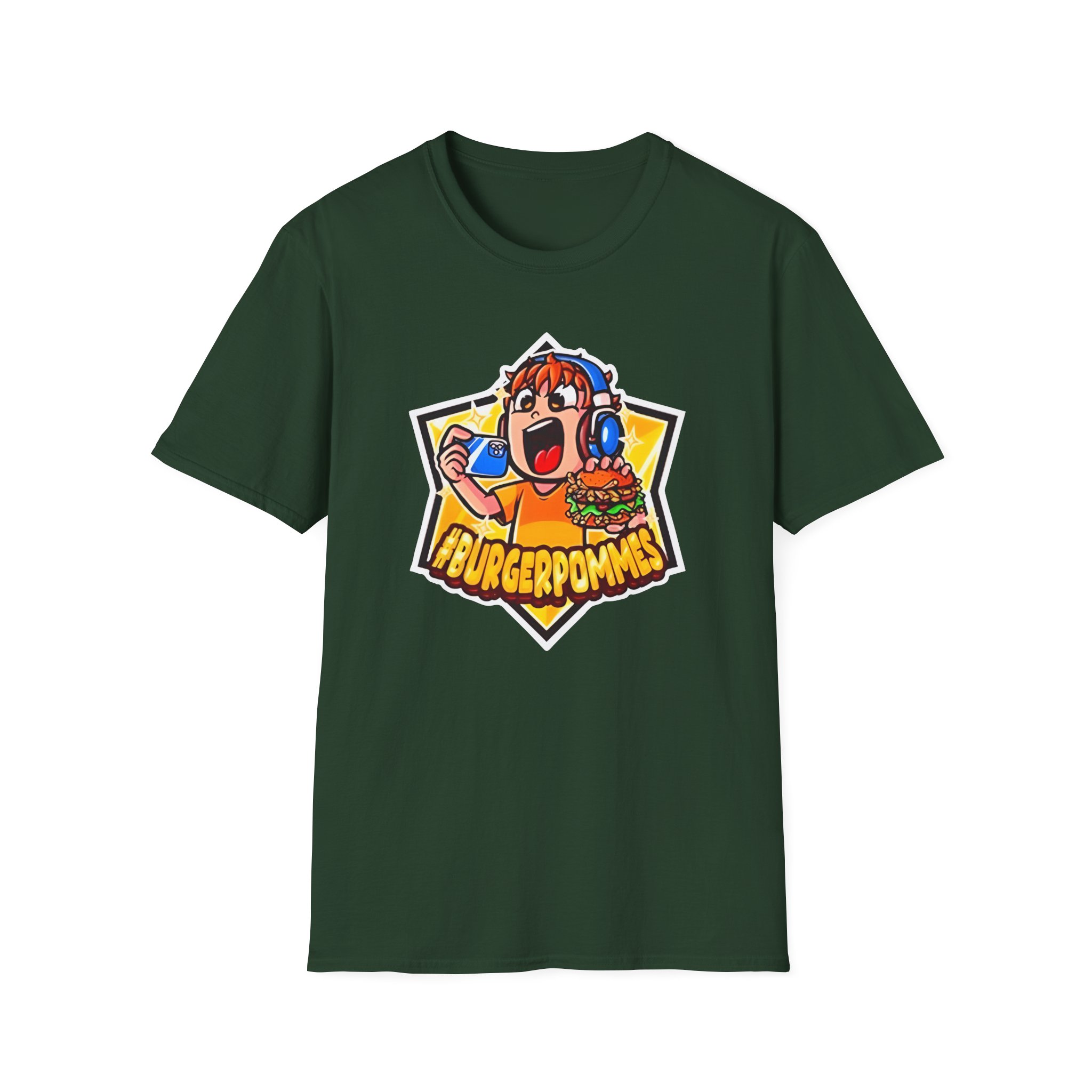 Burger Pommes Unisex Softstyle T-Shirt