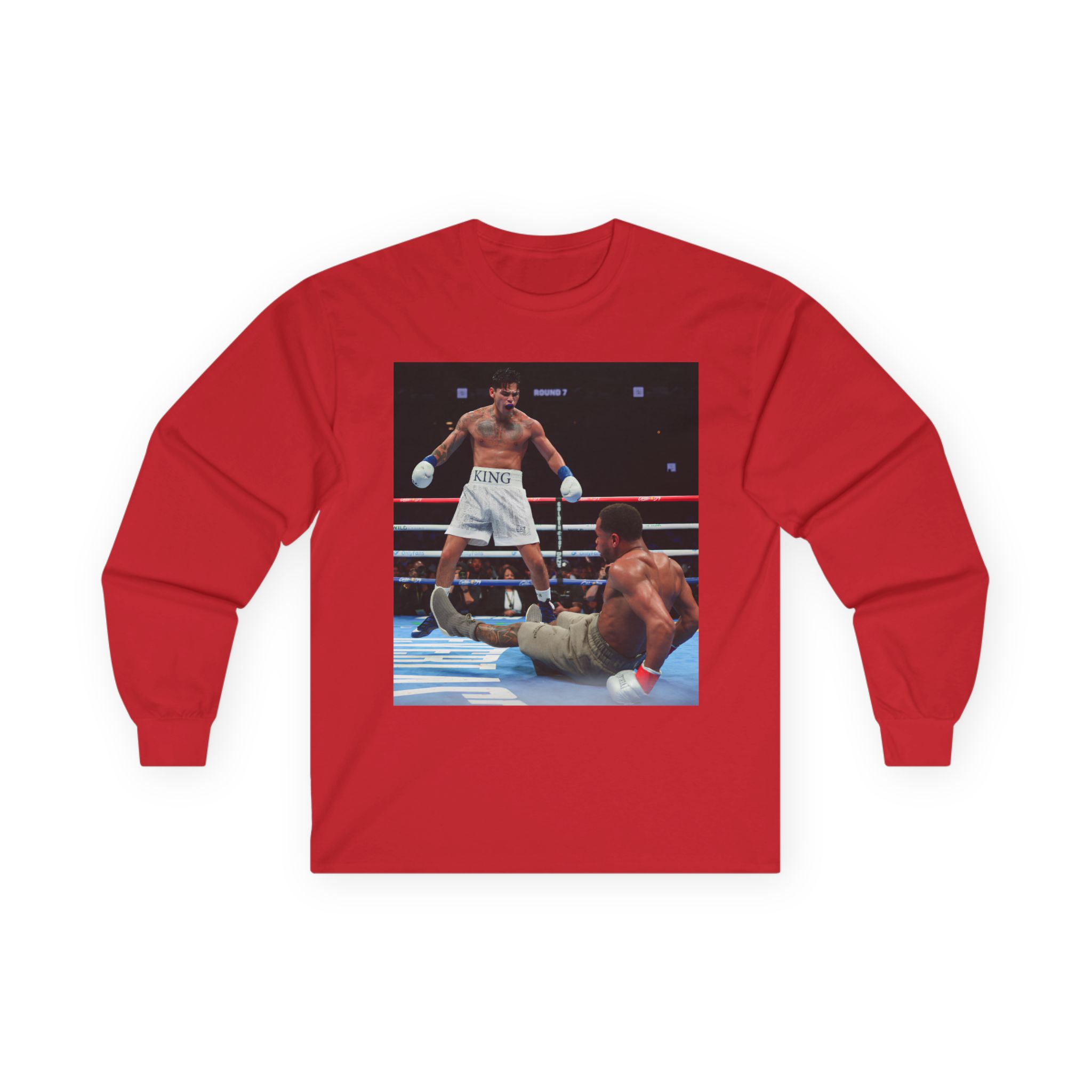 Ryan Garcia Knocks Down Devin Haney Unisex Ultra Cotton Long Sleeve Tee