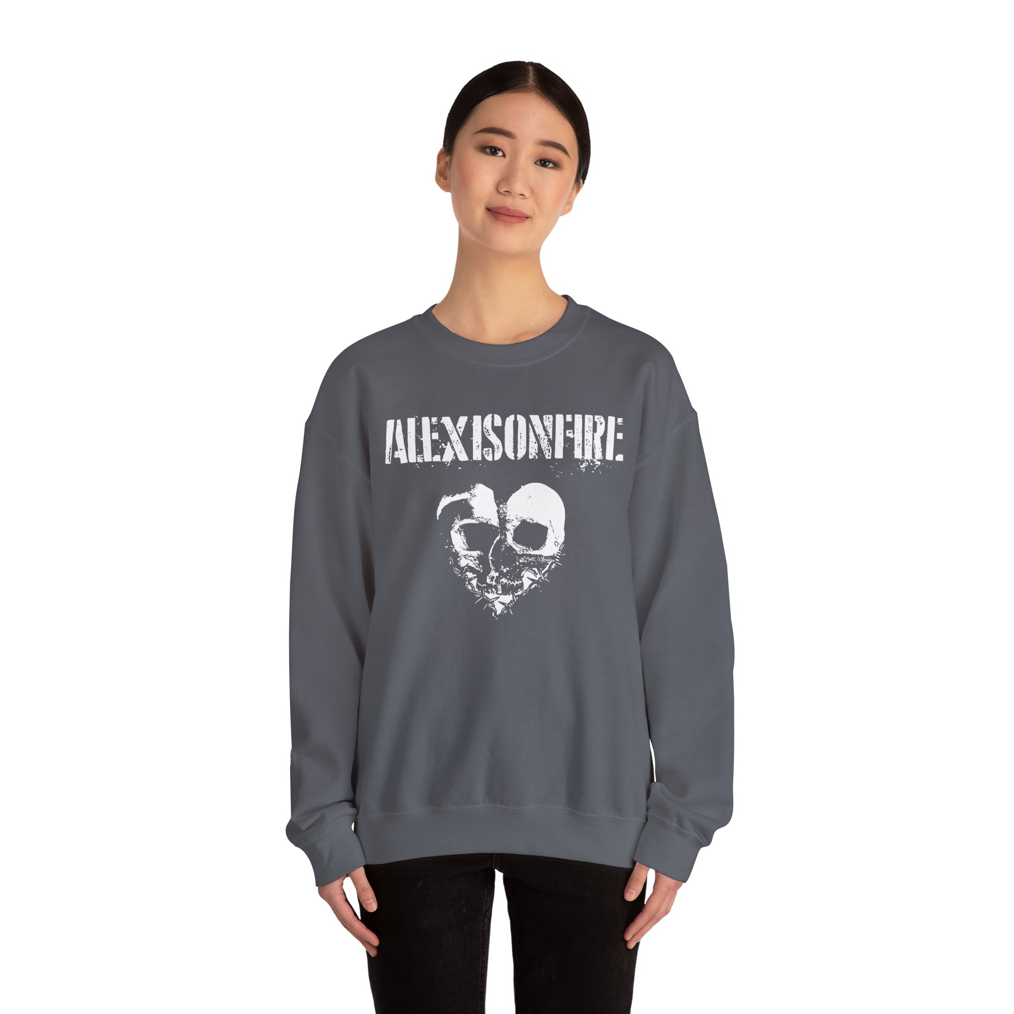 Alexisonfire Barbed Wire Heartskull Unisex Heavy Blendâ„¢ Crewneck Sweatshirt