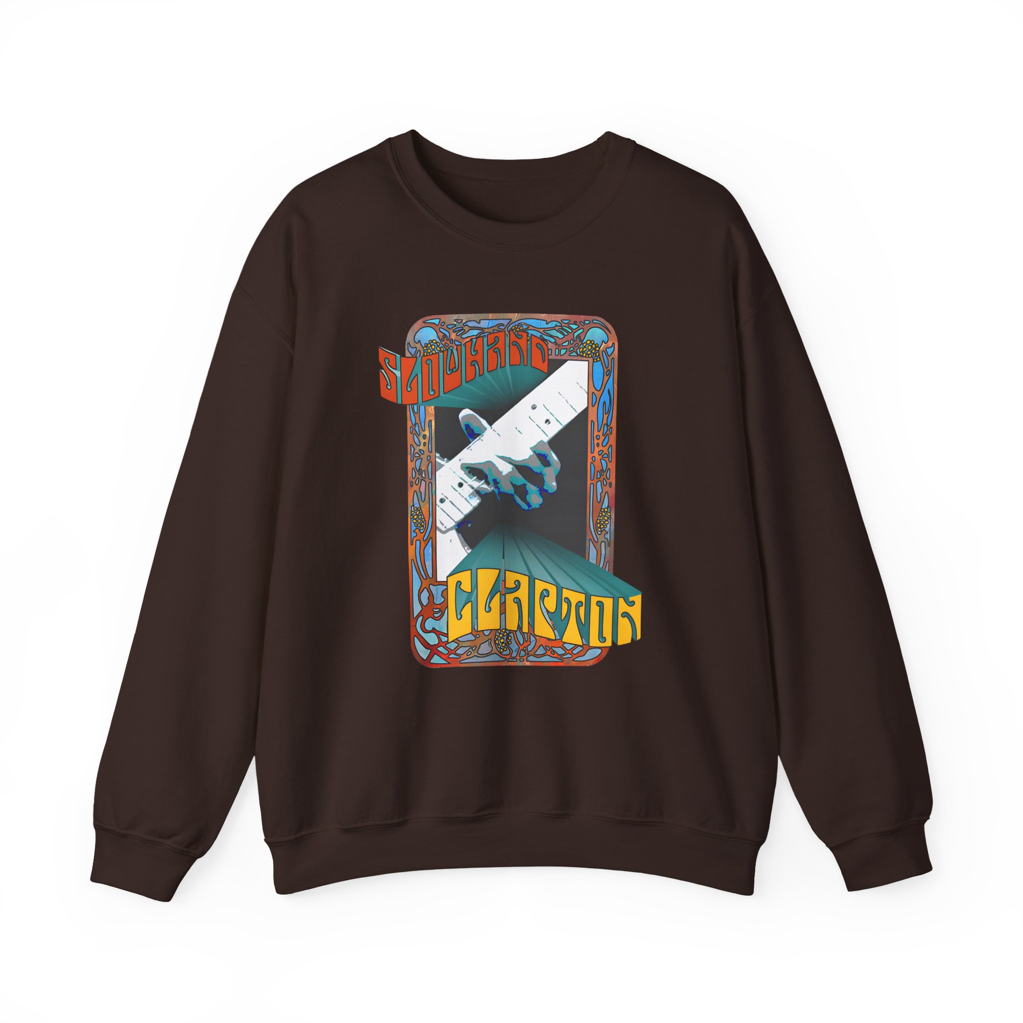 Eric Clapton Psychedelic Slowhand Unisex Heavy Blendâ„¢ Crewneck Sweatshirt