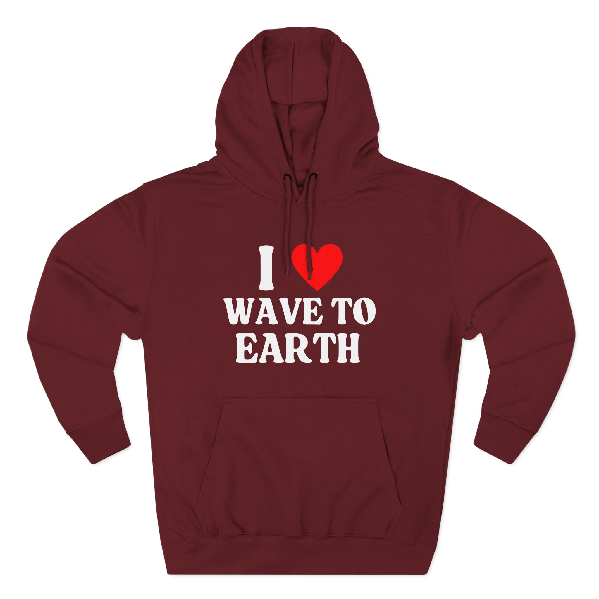 I Love Wave to Earth Three-Panel Fleece Hoodie