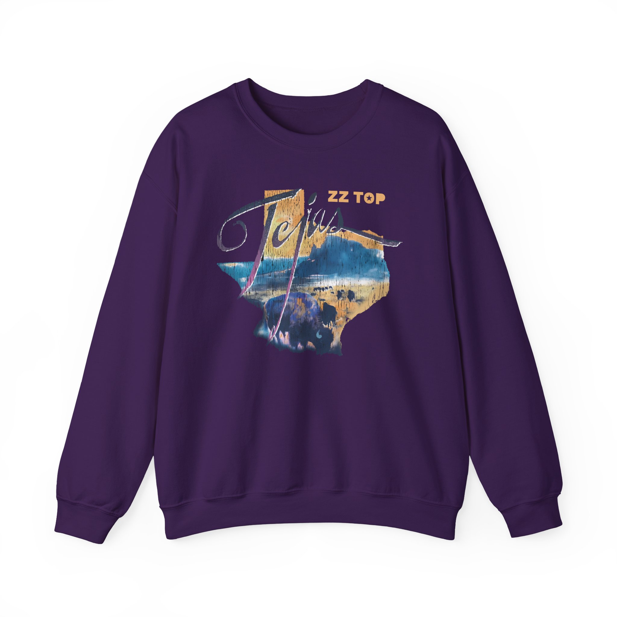 Zz Top Tejas Unisex Heavy Blendâ„¢ Crewneck Sweatshirt