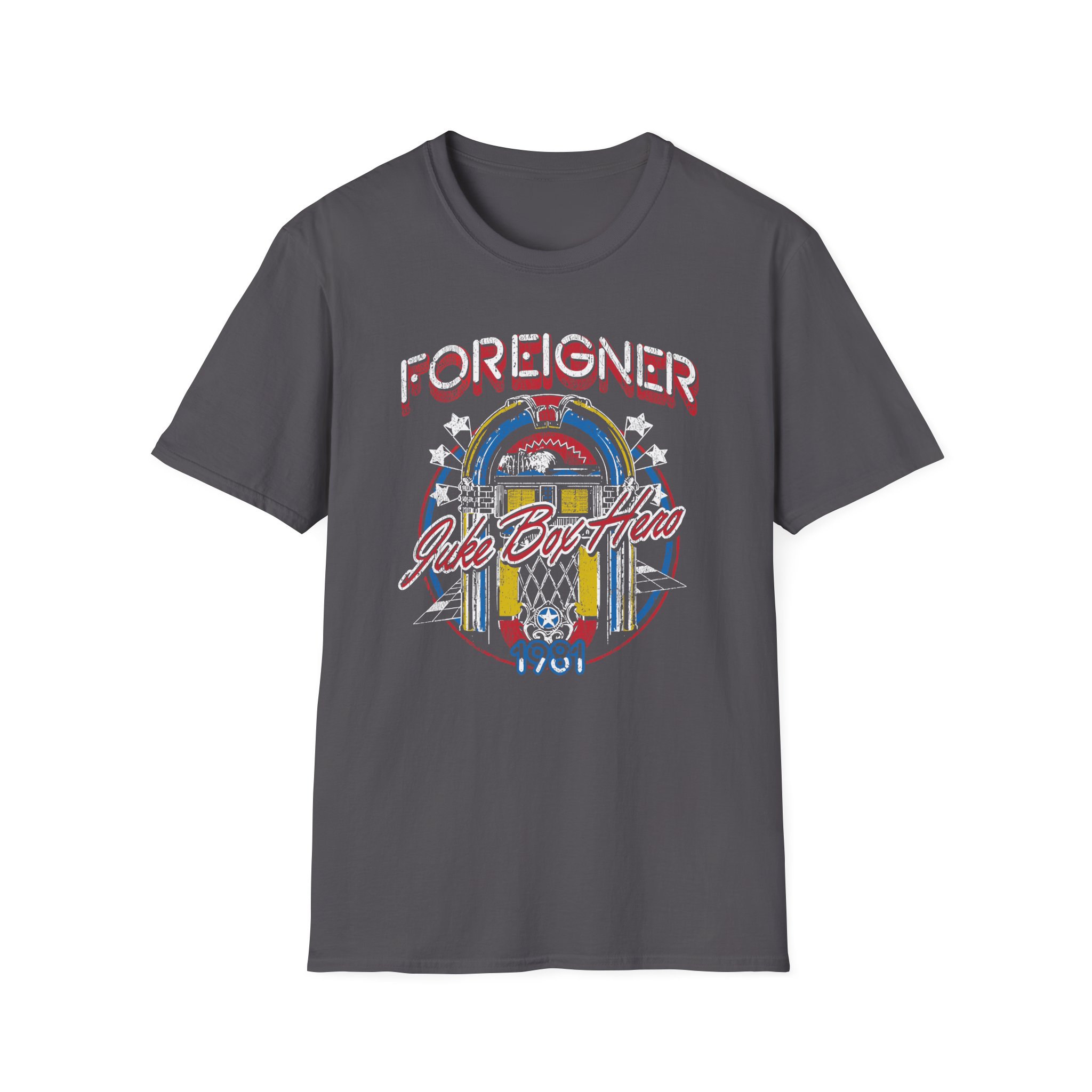 Foreigner Juke Box Hero Unisex Softstyle T-Shirt