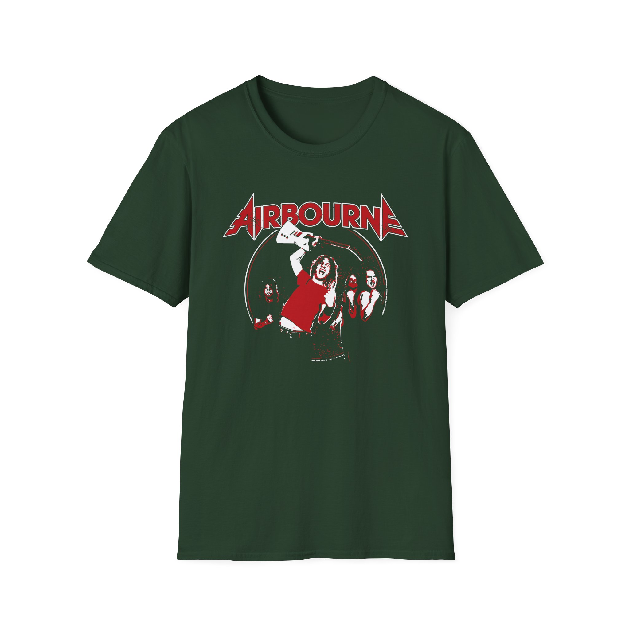 Airbourne Fist Pumping Unisex Softstyle T-Shirt