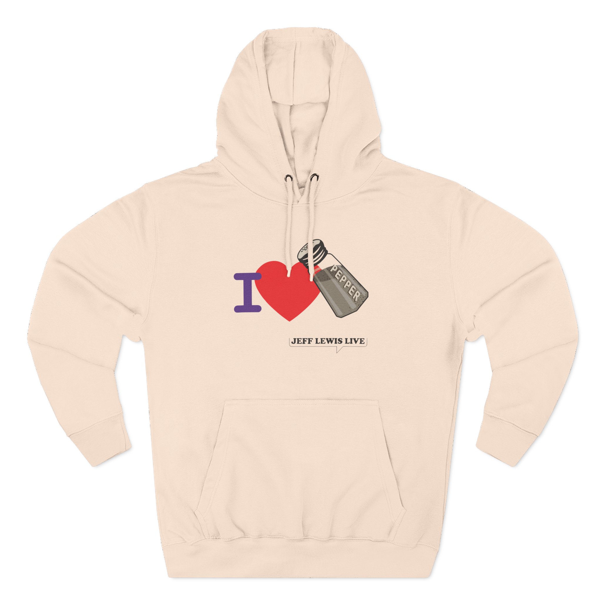 Jeff Lewis I Love Pepper Three-Panel Fleece Hoodie