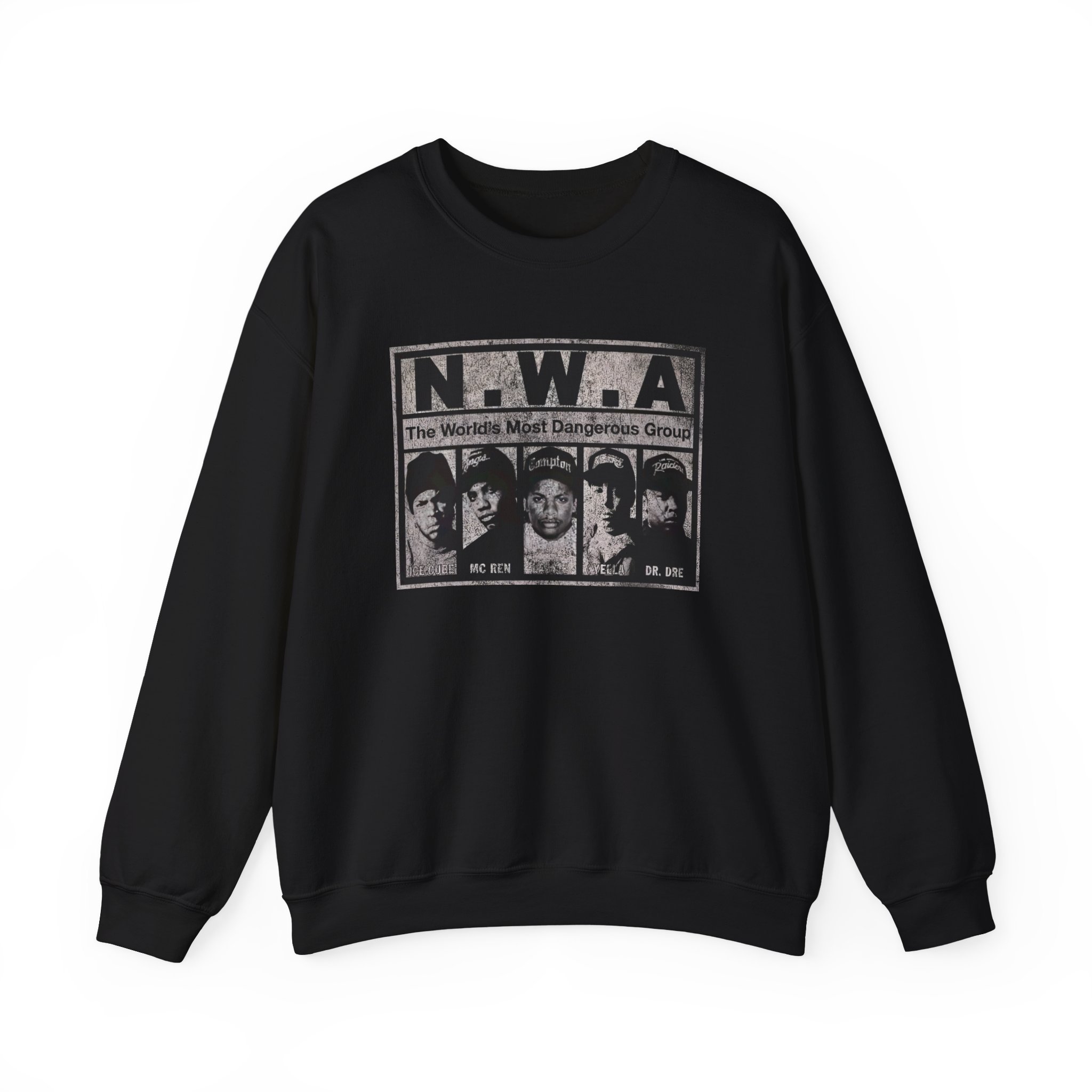 NWA The World's Most Dangerous Group Unisex Heavy Blendâ„¢ Crewneck Sweatshirt
