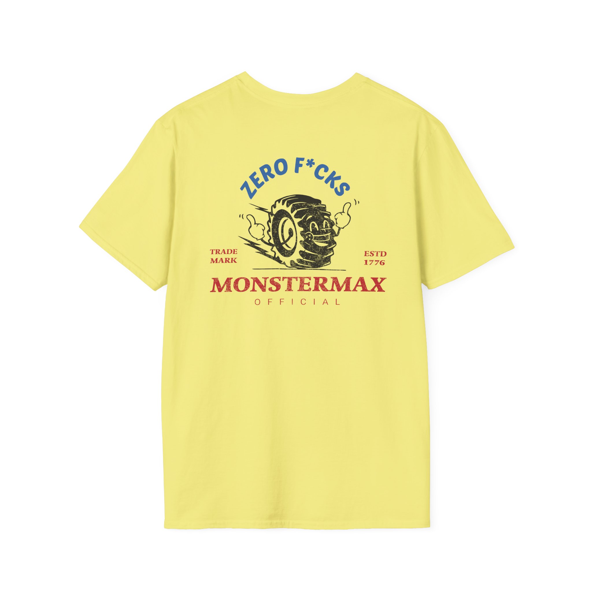 Monstermax Zero Fucks Unisex Softstyle T-Shirt
