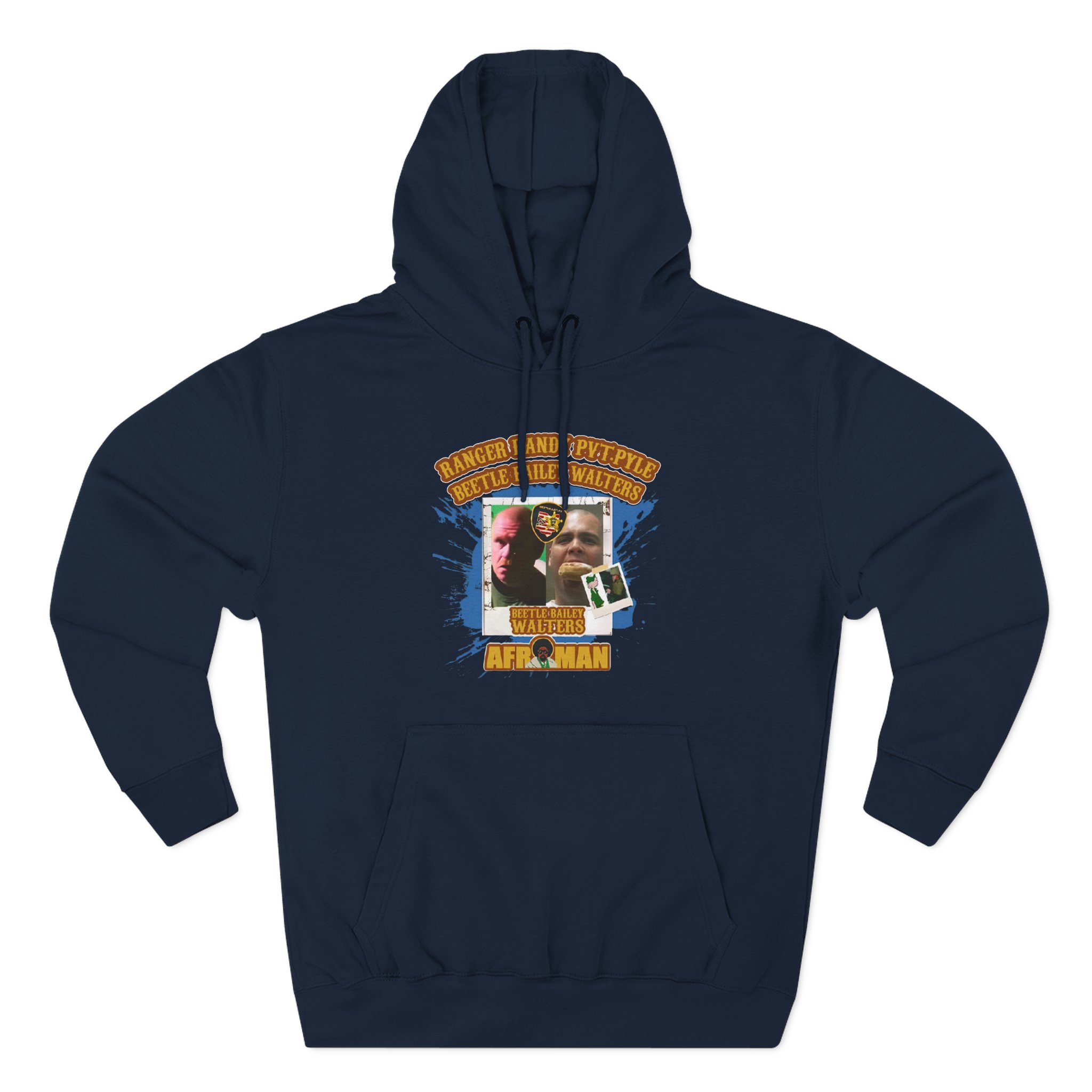Afroman Ranger Randy Prvate Pyle Beetle Bailey Walters Three-Panel Fleece Hoodie