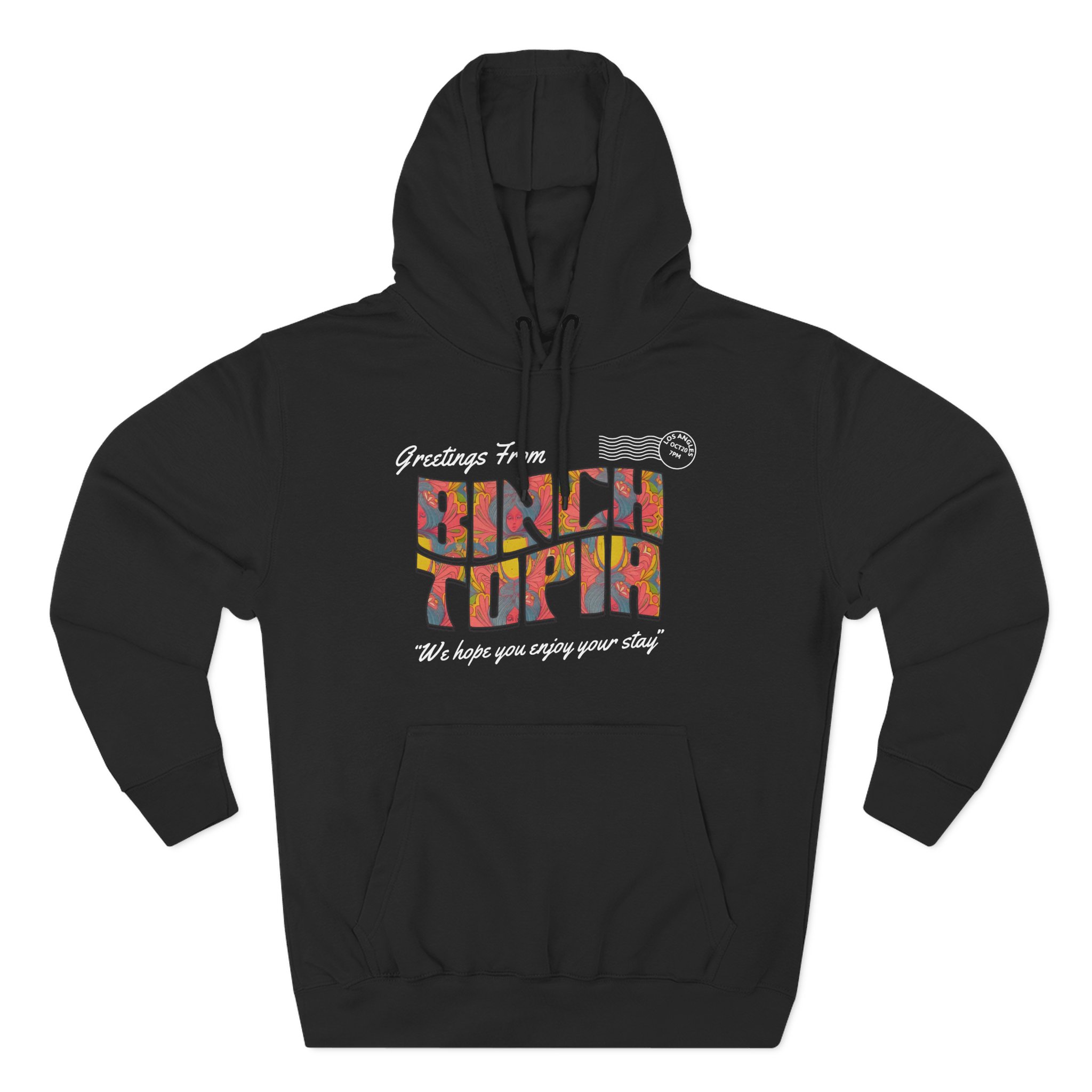 Binchtopia Postcard Three-Panel Fleece Hoodie