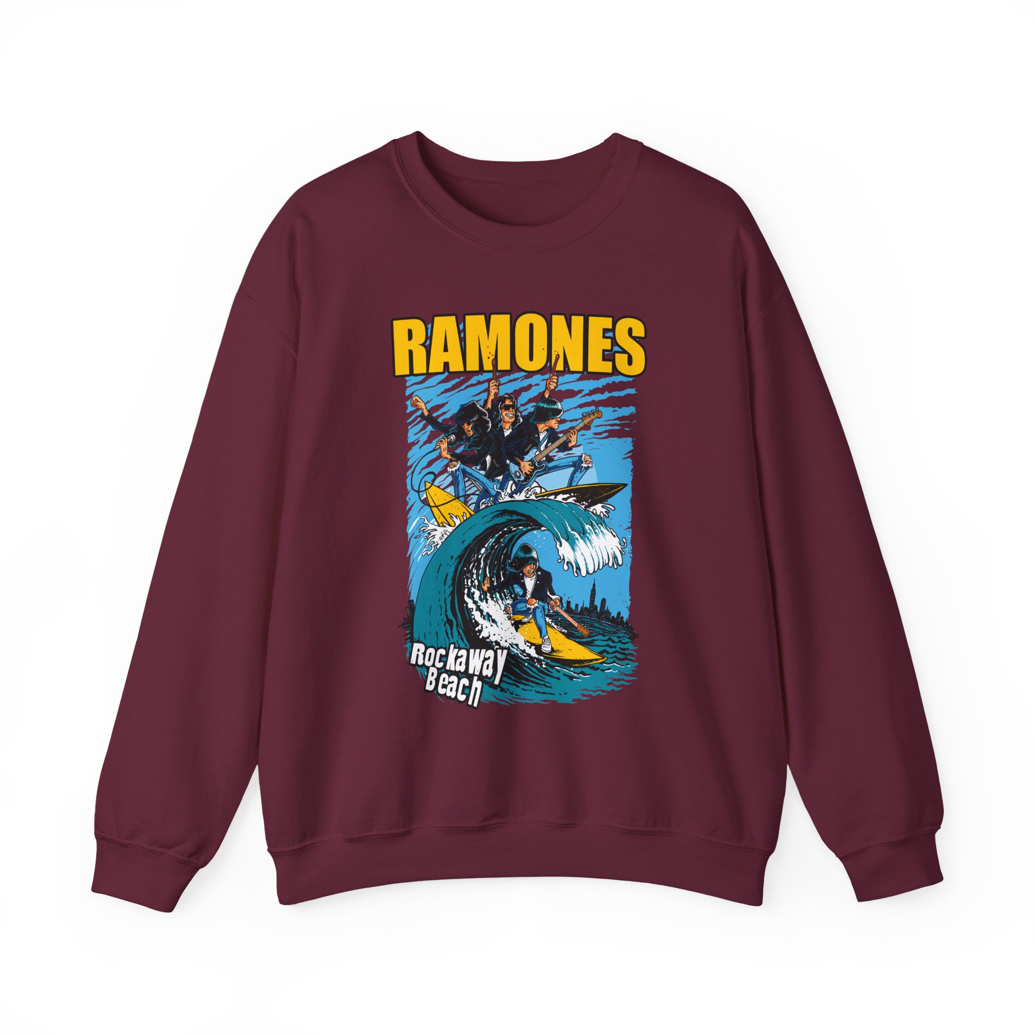Ramones Rockaway Beach Unisex Heavy Blendâ„¢ Crewneck Sweatshirt