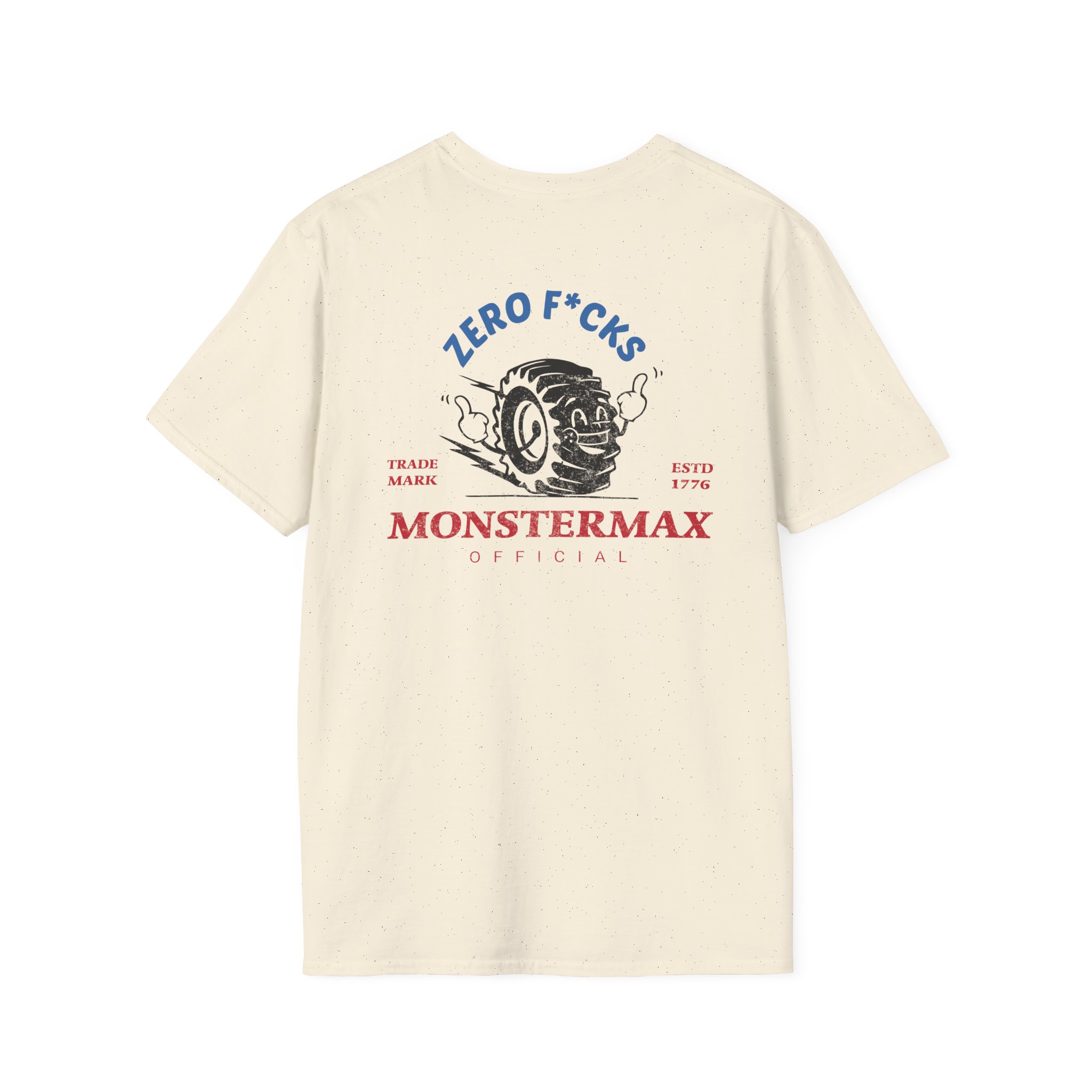 Monstermax Zero Fucks Unisex Softstyle T-Shirt